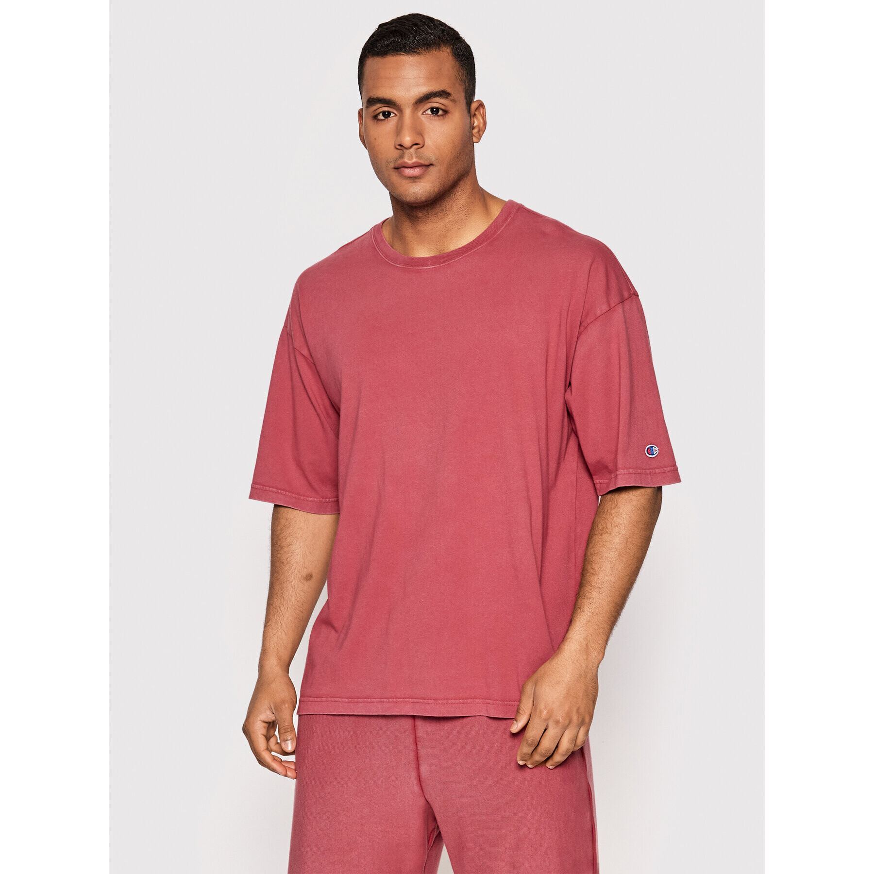 Champion Тишърт Acid Wash Minimal 217243 Червен Custom Fit - Pepit.bg