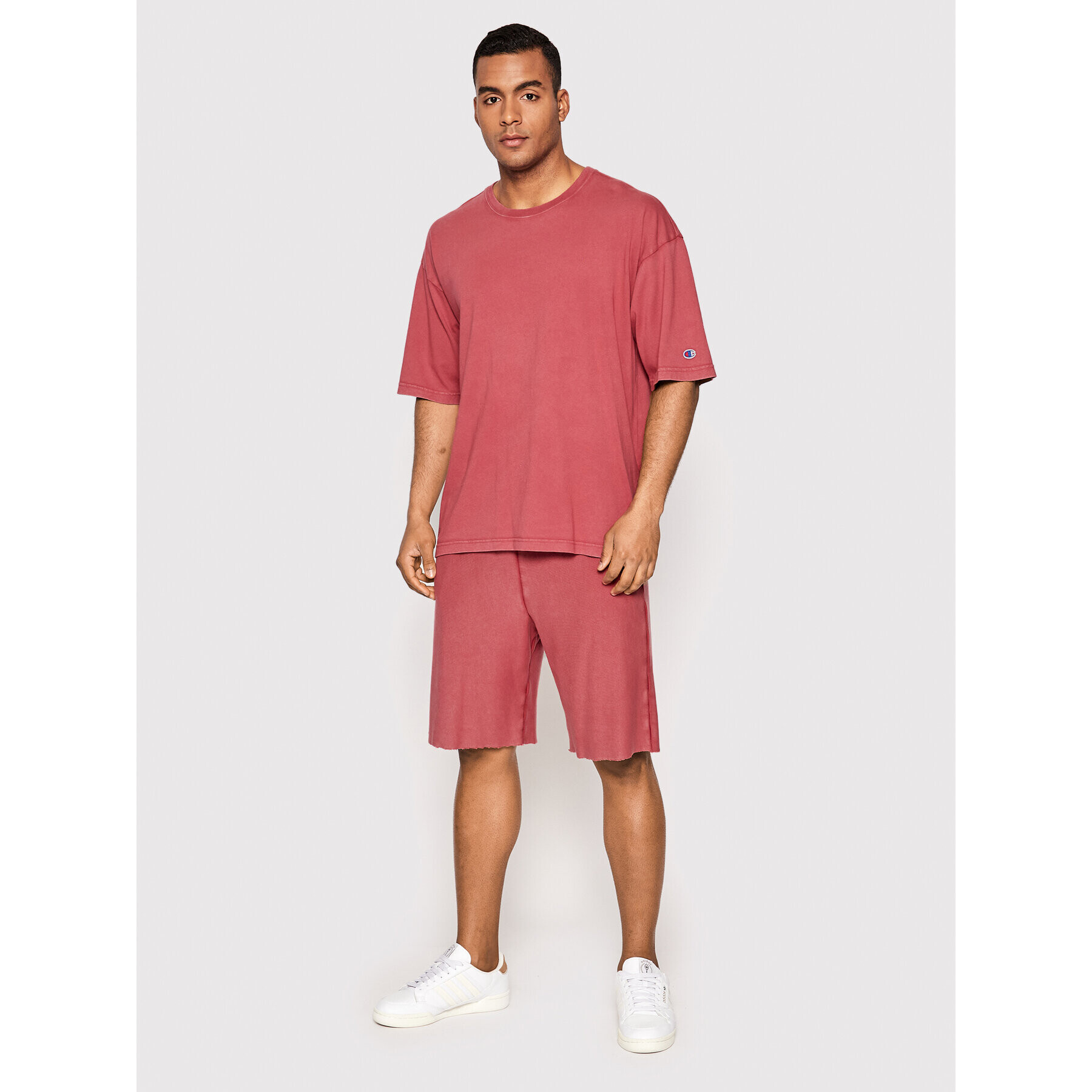 Champion Тишърт Acid Wash Minimal 217243 Червен Custom Fit - Pepit.bg