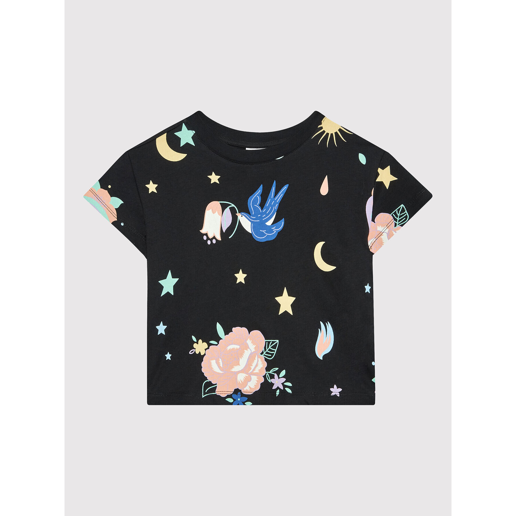 Champion Тишърт All-Over Colourful Print 404400 Черен Custom Fit - Pepit.bg