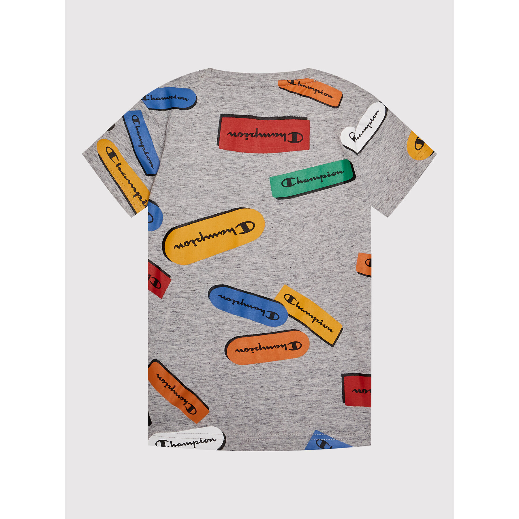 Champion Тишърт All-Over Graphic 305913 Сив Regular Fit - Pepit.bg