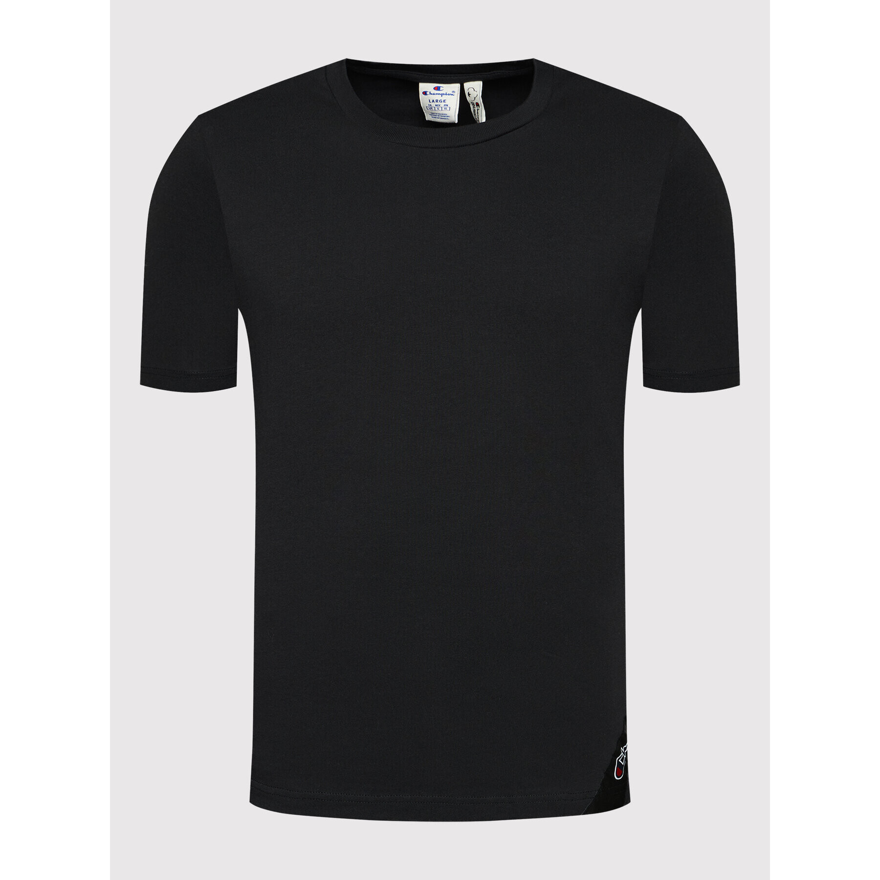 Champion Тишърт Asymmetric Script Logo 216553 Тъмносин Regular Fit - Pepit.bg
