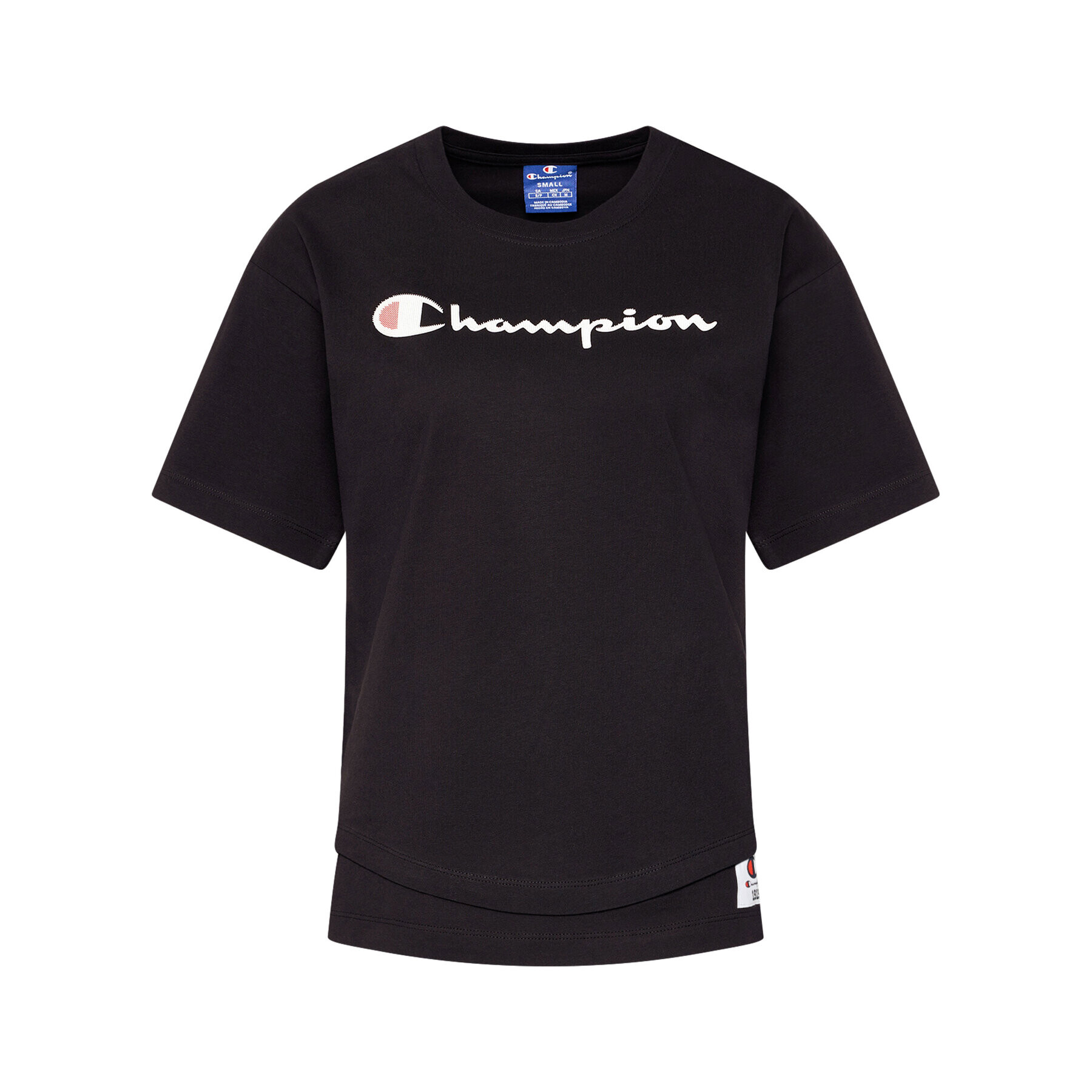 Champion Тишърт Athletic 113140 Черен Custom Fit - Pepit.bg