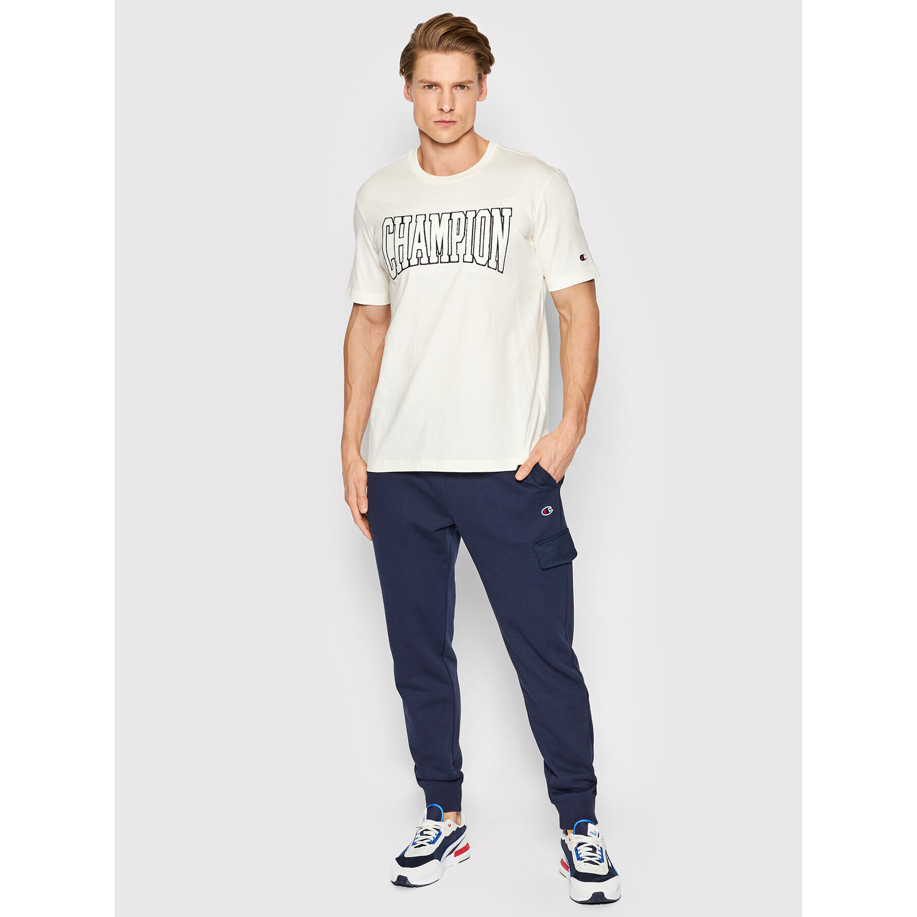 Champion Тишърт Athletic 217172 Бежов Regular Fit - Pepit.bg