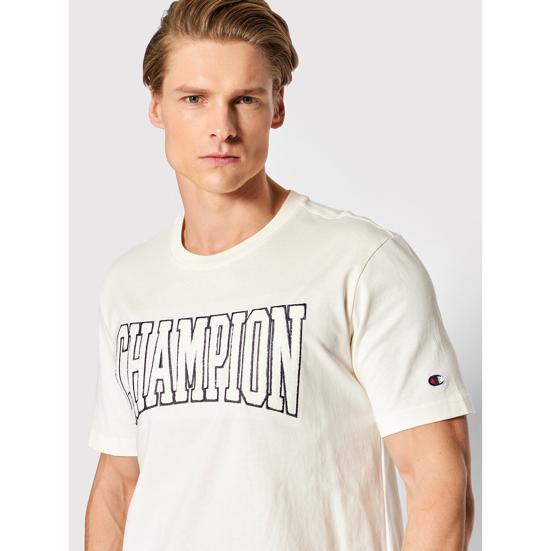 Champion Тишърт Athletic 217172 Бежов Regular Fit - Pepit.bg