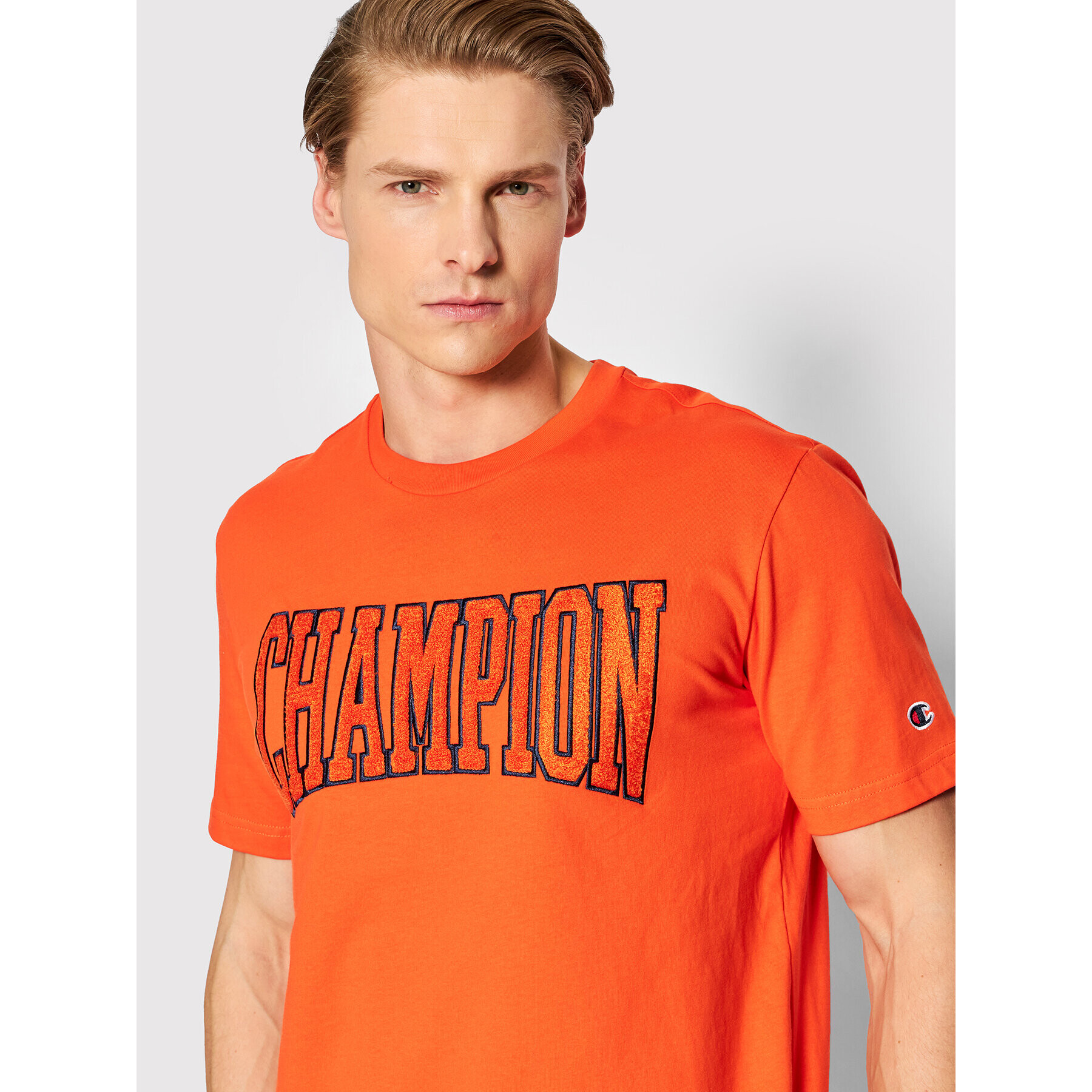 Champion Тишърт Athletic 217172 Оранжев Custom Fit - Pepit.bg