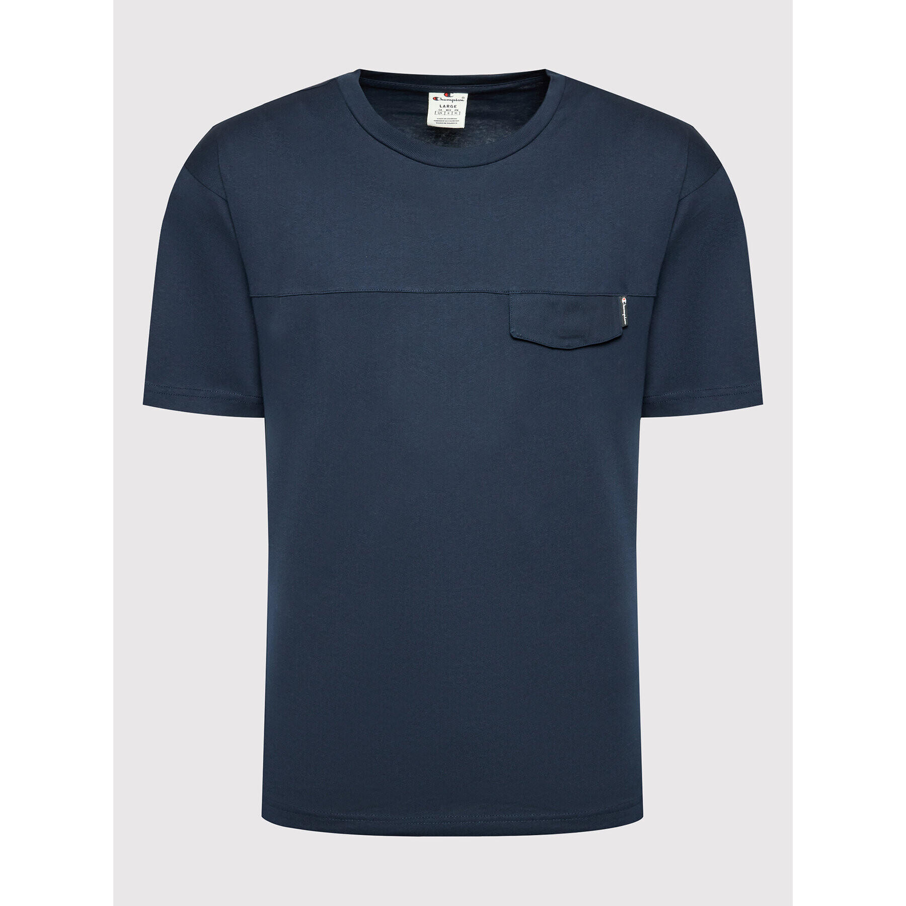 Champion Тишърт Back Embroidered Script 217076 Тъмносин Custom Fit - Pepit.bg