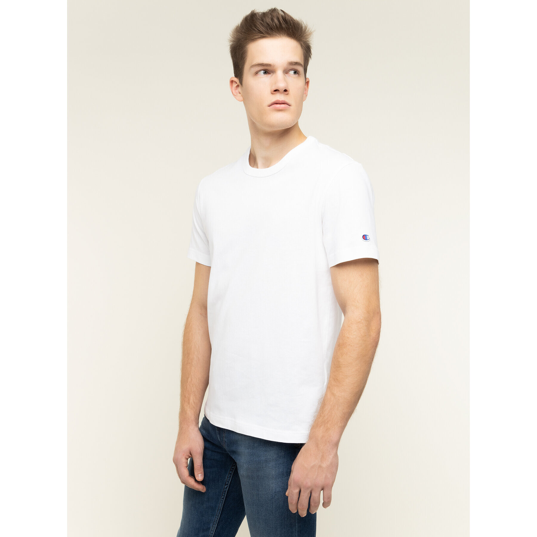 Champion Тишърт Basic 210971 Бял Regular Fit - Pepit.bg