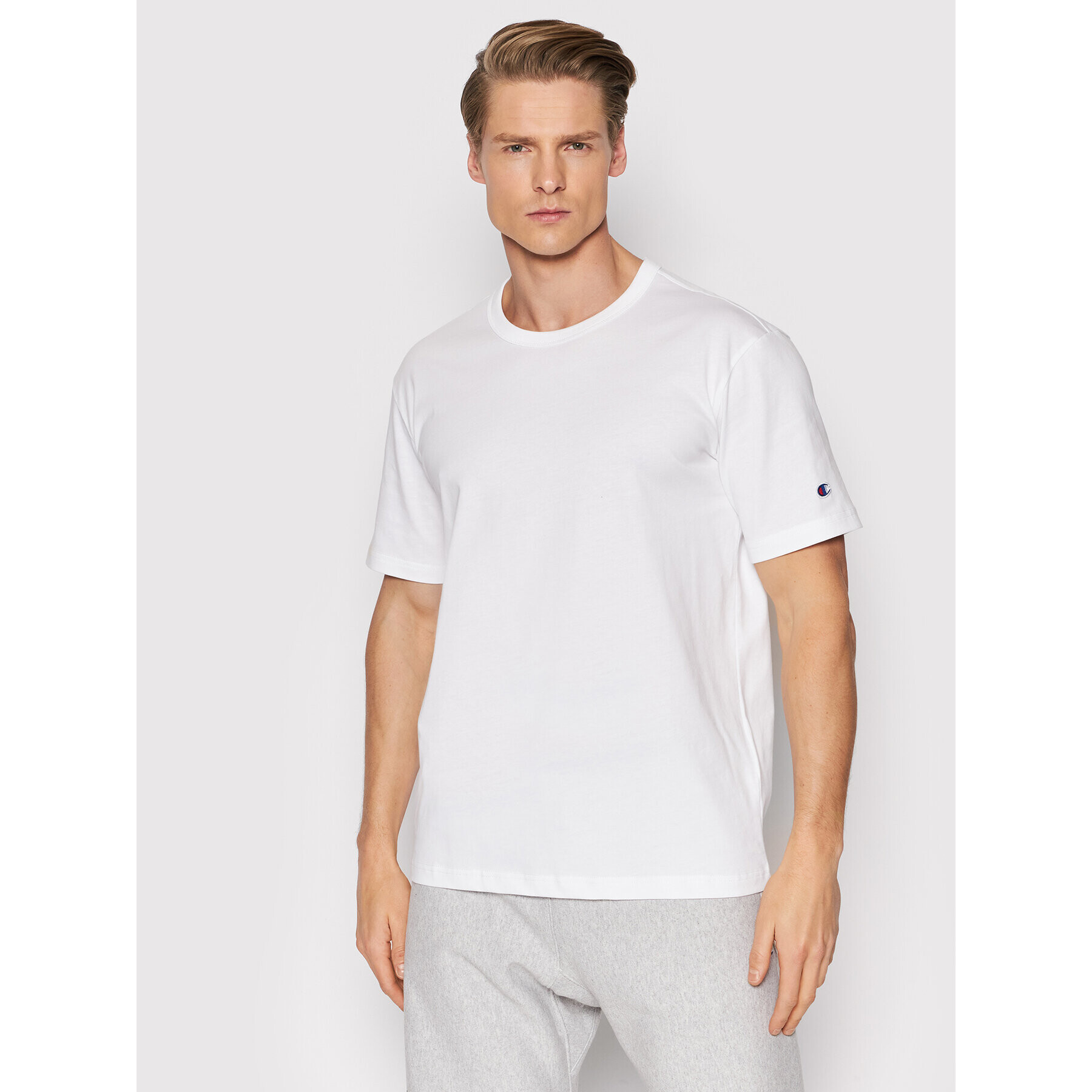 Champion Тишърт Basic 216546 Бял Regular Fit - Pepit.bg