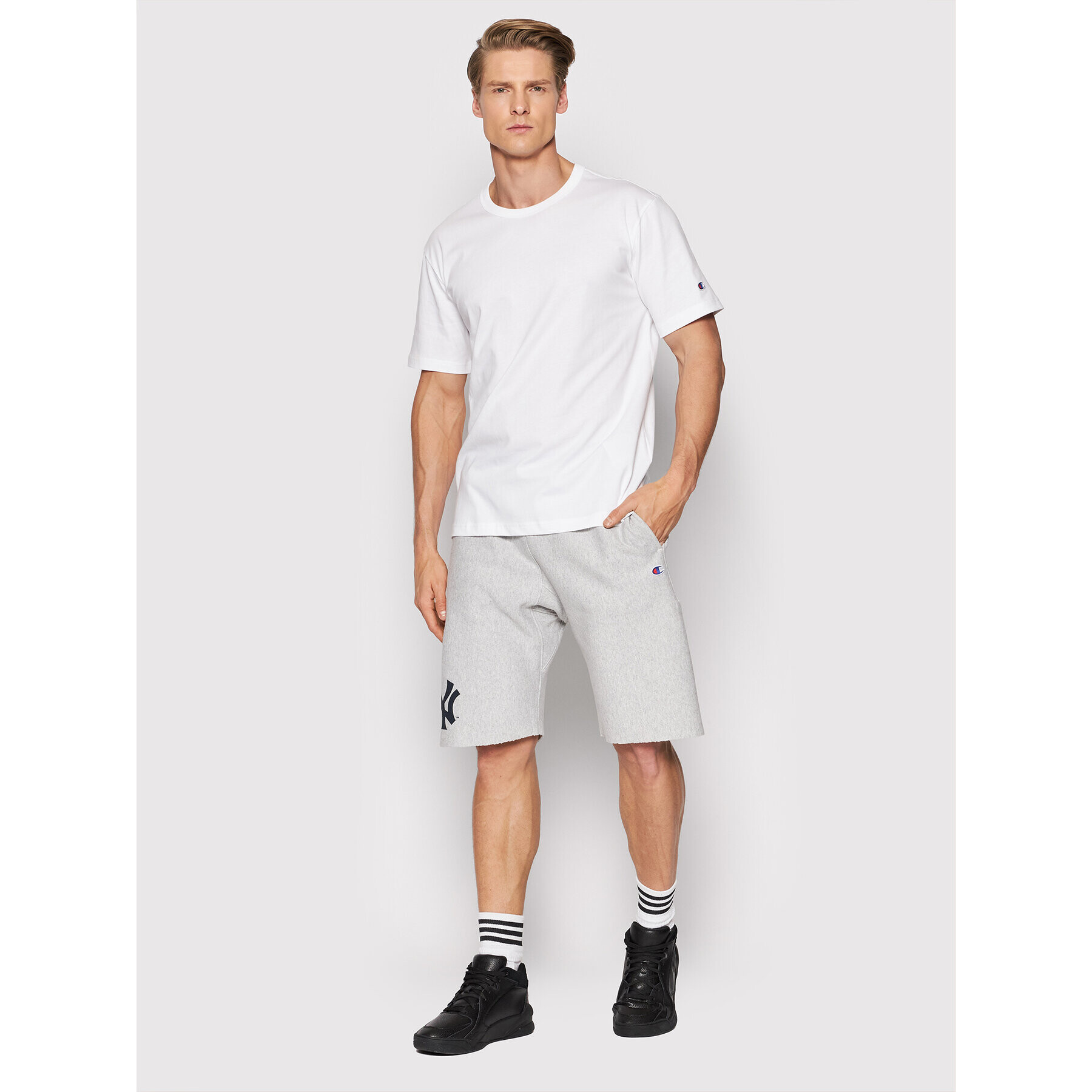 Champion Тишърт Basic 216546 Бял Regular Fit - Pepit.bg