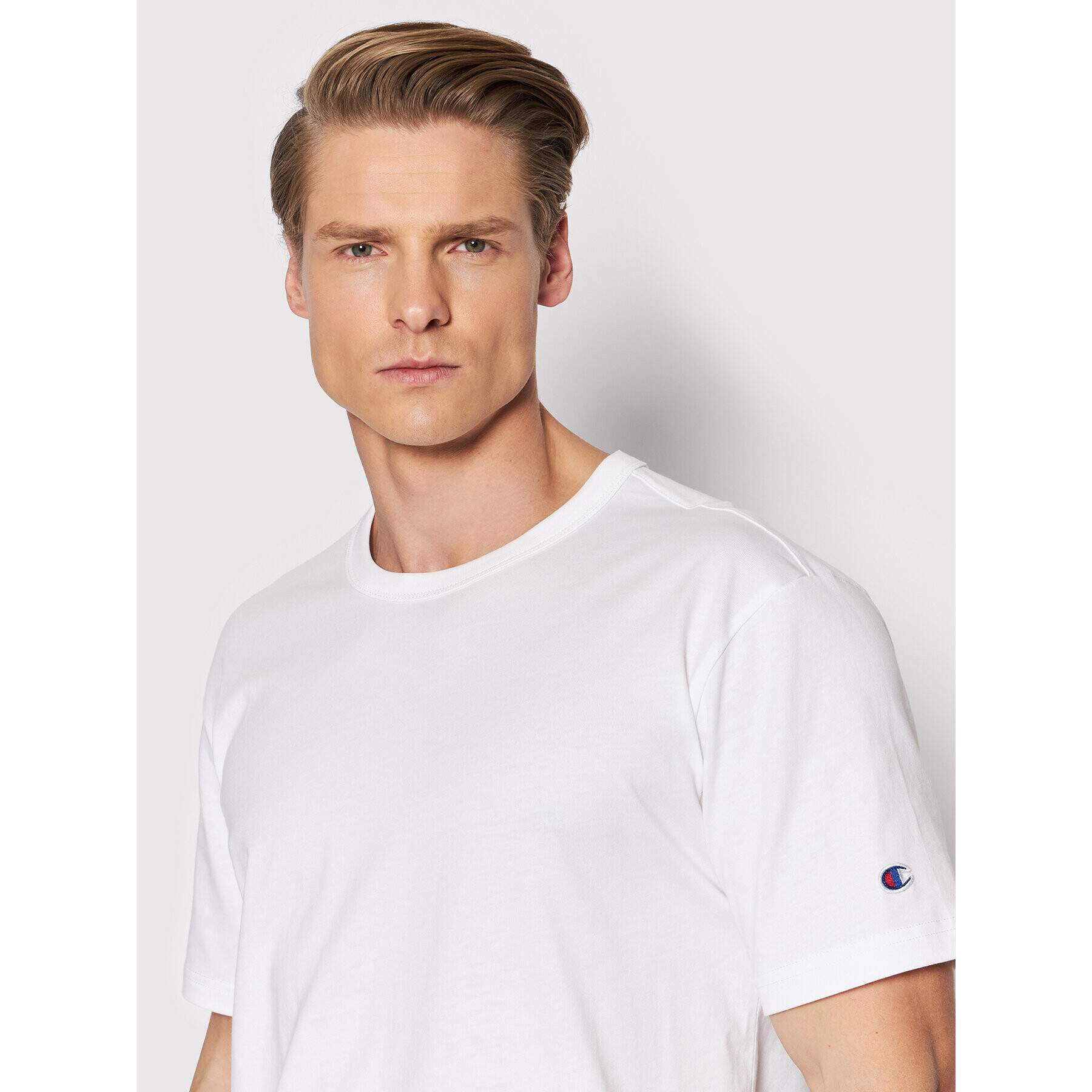 Champion Тишърт Basic 216546 Бял Regular Fit - Pepit.bg