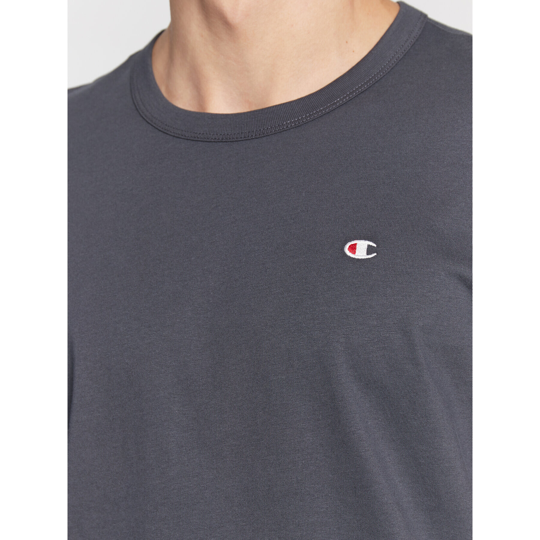 Champion Тишърт Basic C Logo 216545 Син Custom Fit - Pepit.bg