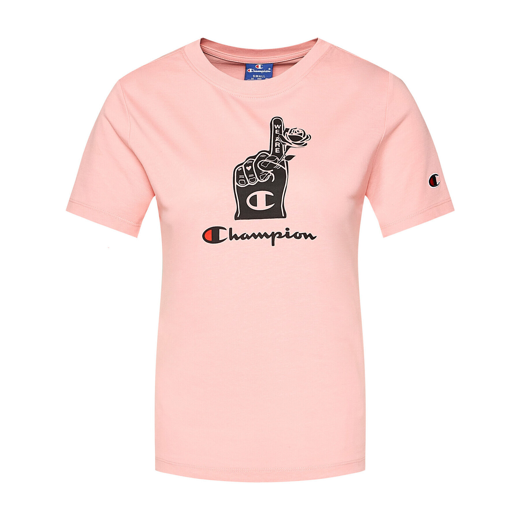 Champion Тишърт Basketball Logo Digital Print 112965 Розов Custom Fit - Pepit.bg