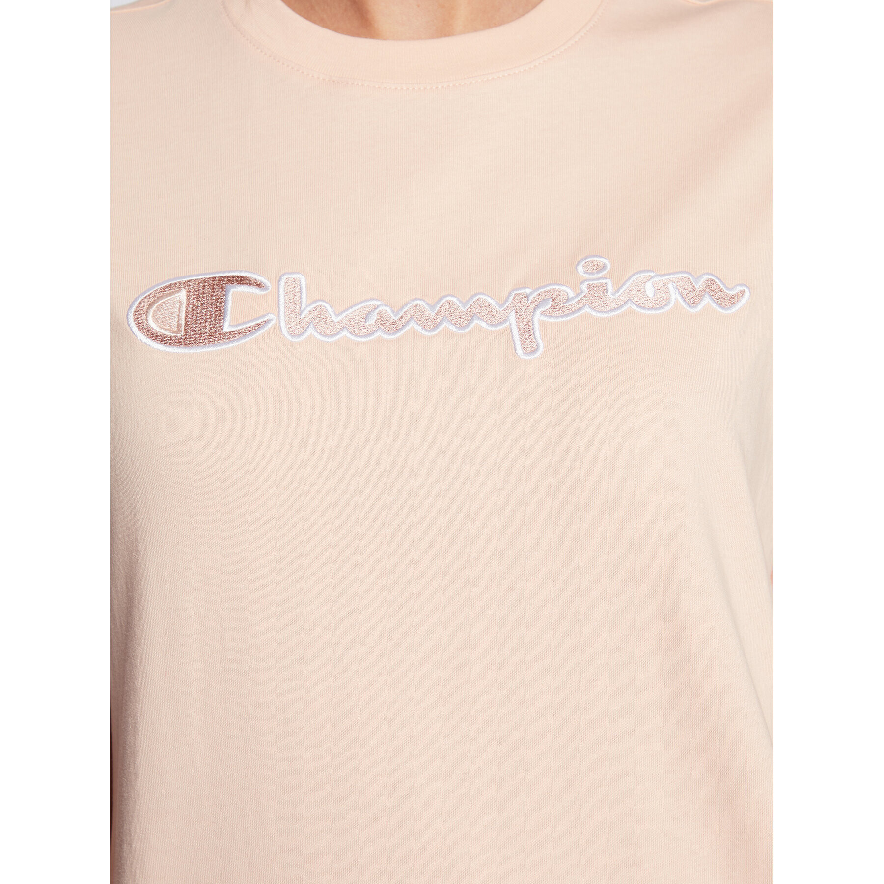 Champion Тишърт Big Script Logo 115496 Оранжев Regular Fit - Pepit.bg