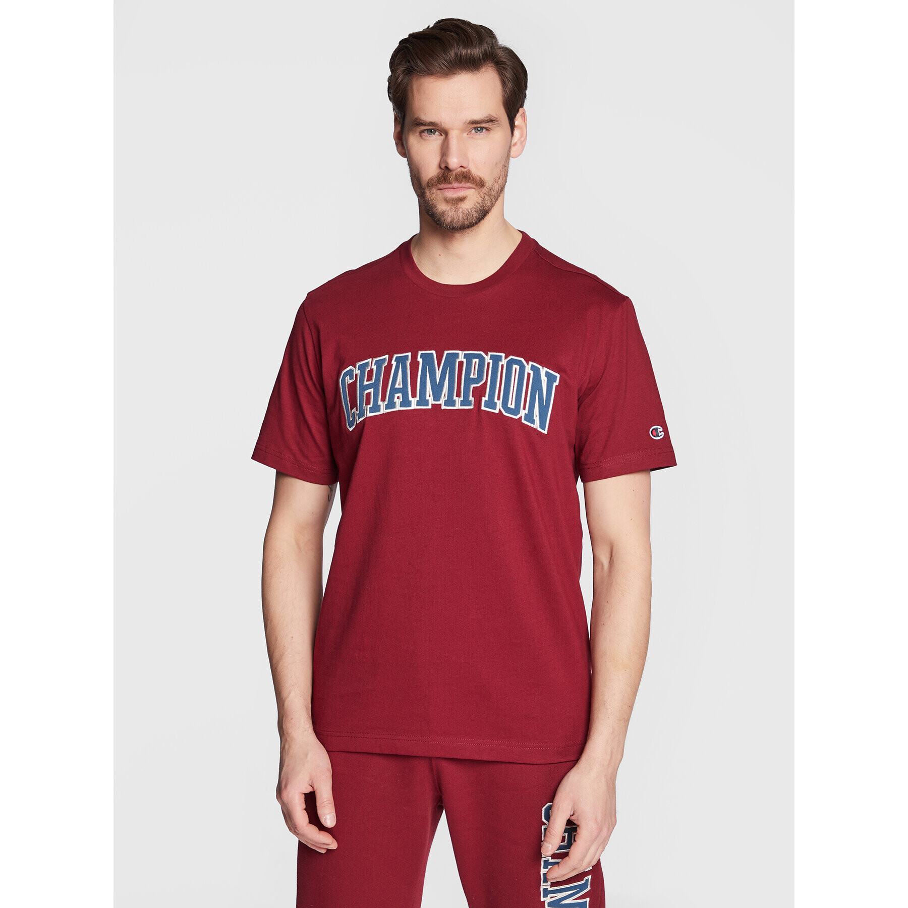 Champion Тишърт Bookstore Logo 217882 Бордо Regular Fit - Pepit.bg