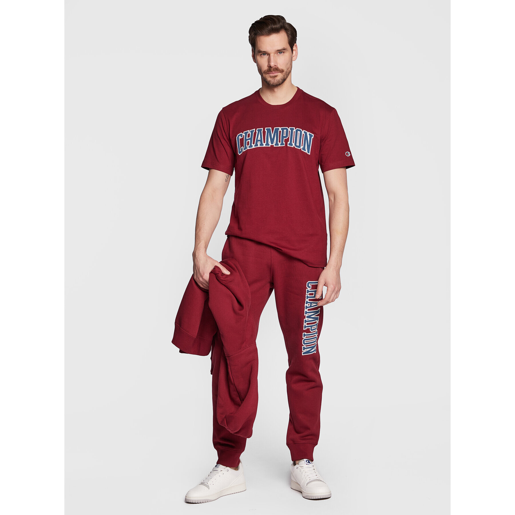 Champion Тишърт Bookstore Logo 217882 Бордо Regular Fit - Pepit.bg