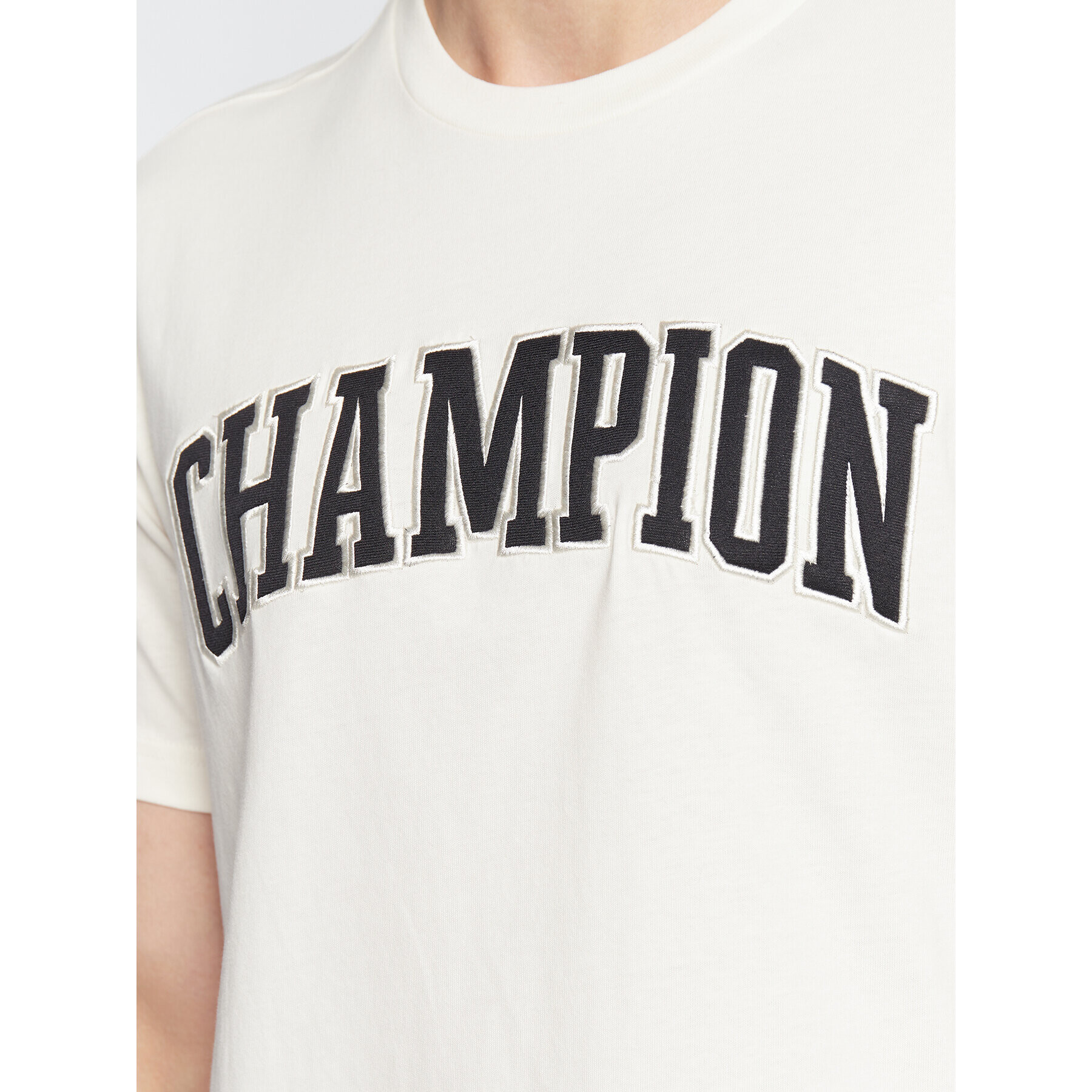 Champion Тишърт Bookstore Logo 217882 Екрю Regular Fit - Pepit.bg