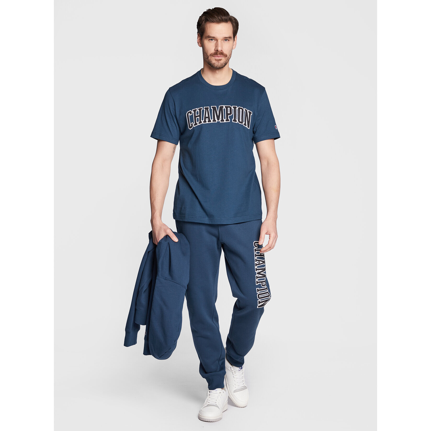 Champion Тишърт Bookstore Logo 217882 Тъмносин Regular Fit - Pepit.bg