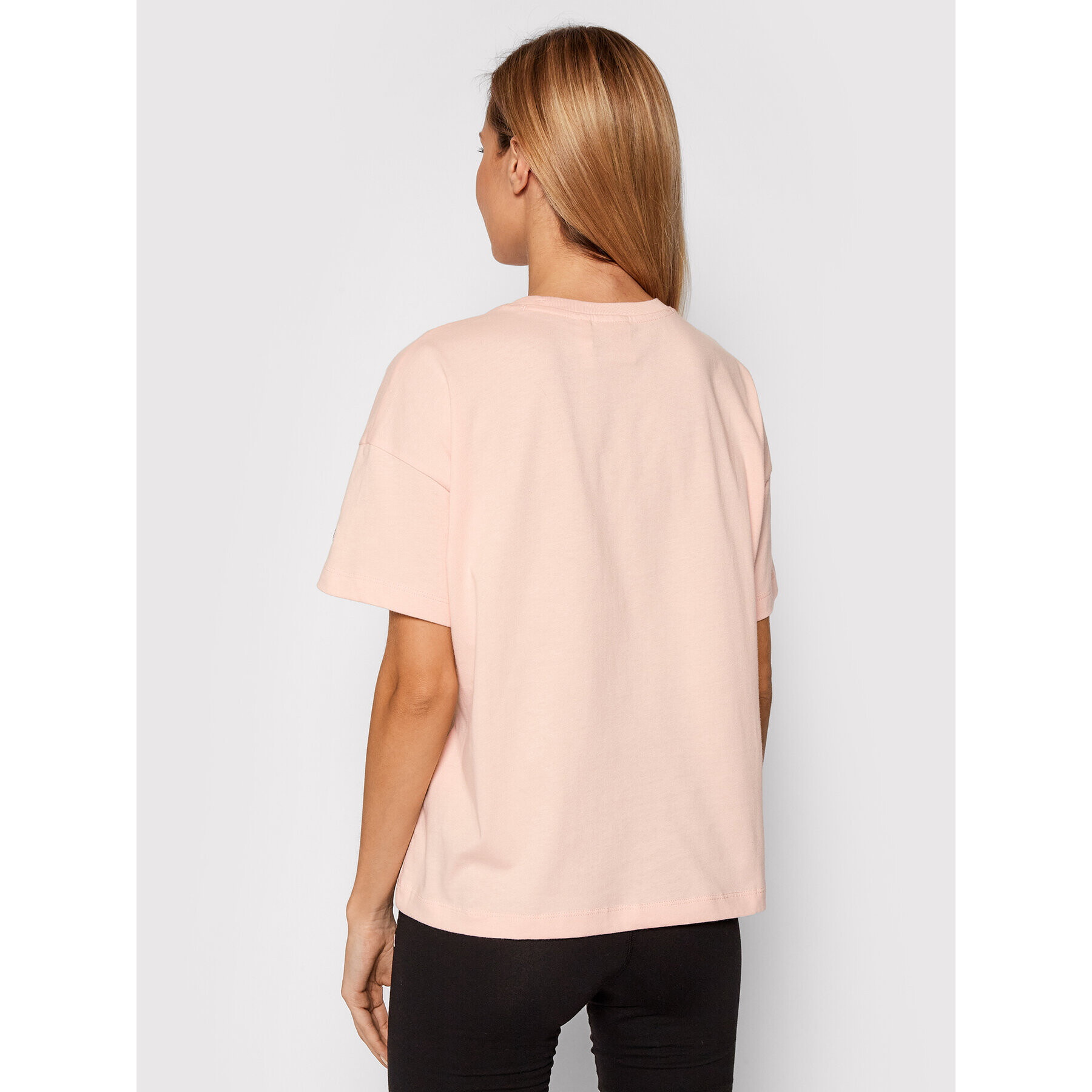 Champion Тишърт Collegiate Logo 114526 Розов Oversize - Pepit.bg