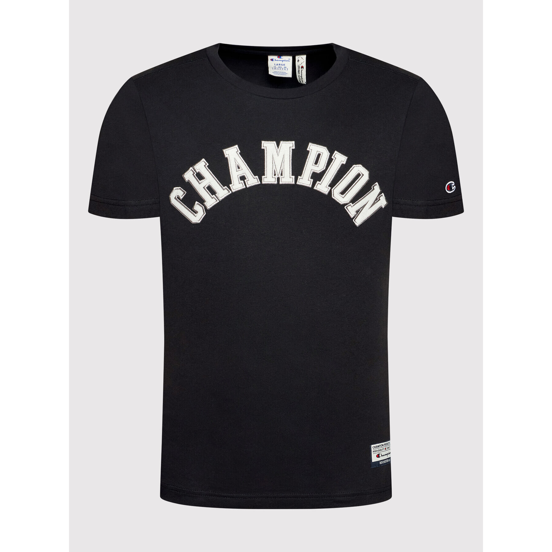 Champion Тишърт Collegiate Logo 216575 Черен Regular Fit - Pepit.bg