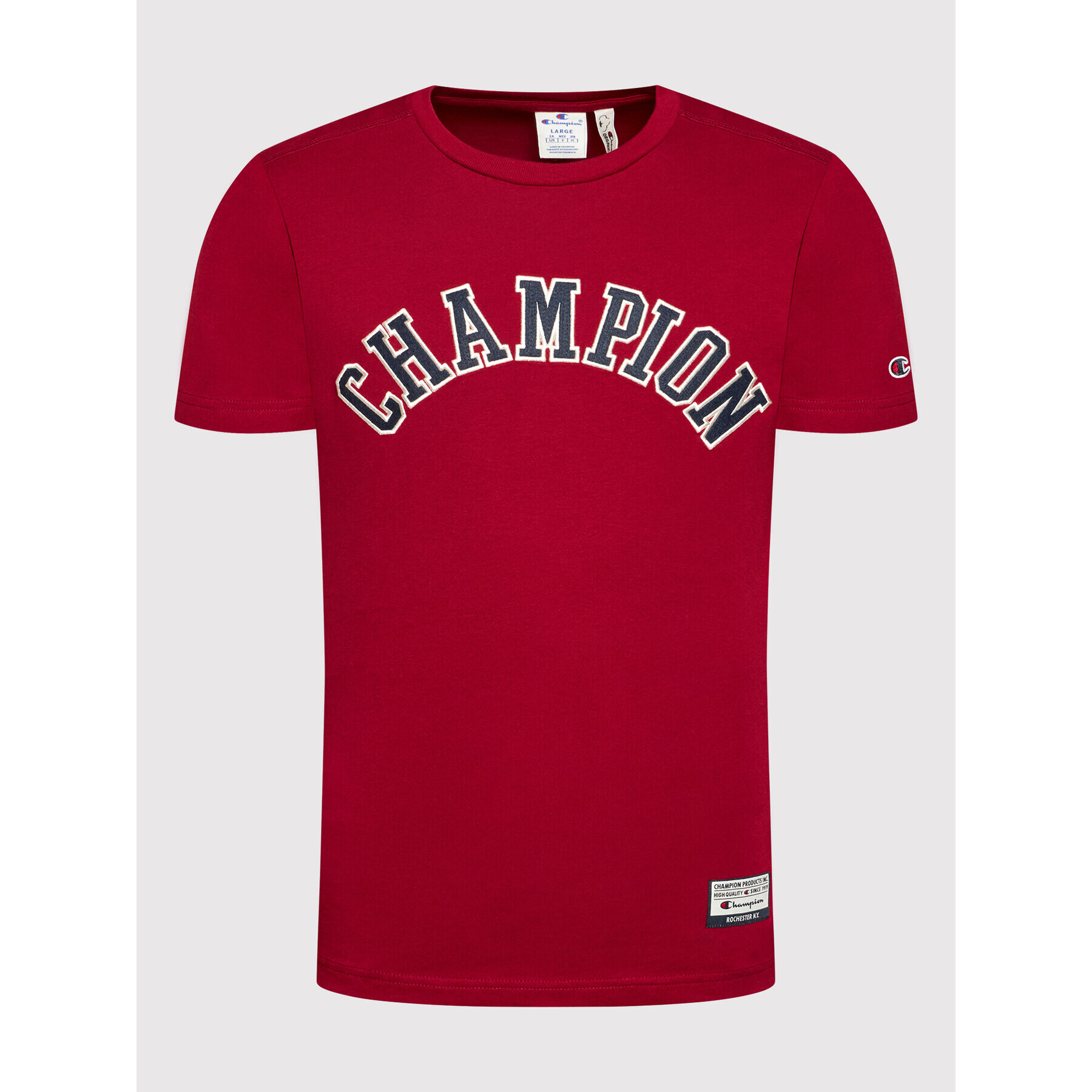 Champion Тишърт Collegiate Logo 216575 Червен Regular Fit - Pepit.bg