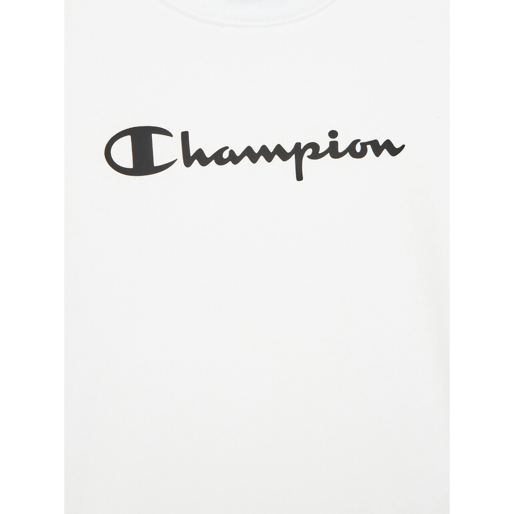 Champion Тишърт Contrast Script Logo 404541 Бял Regular Fit - Pepit.bg