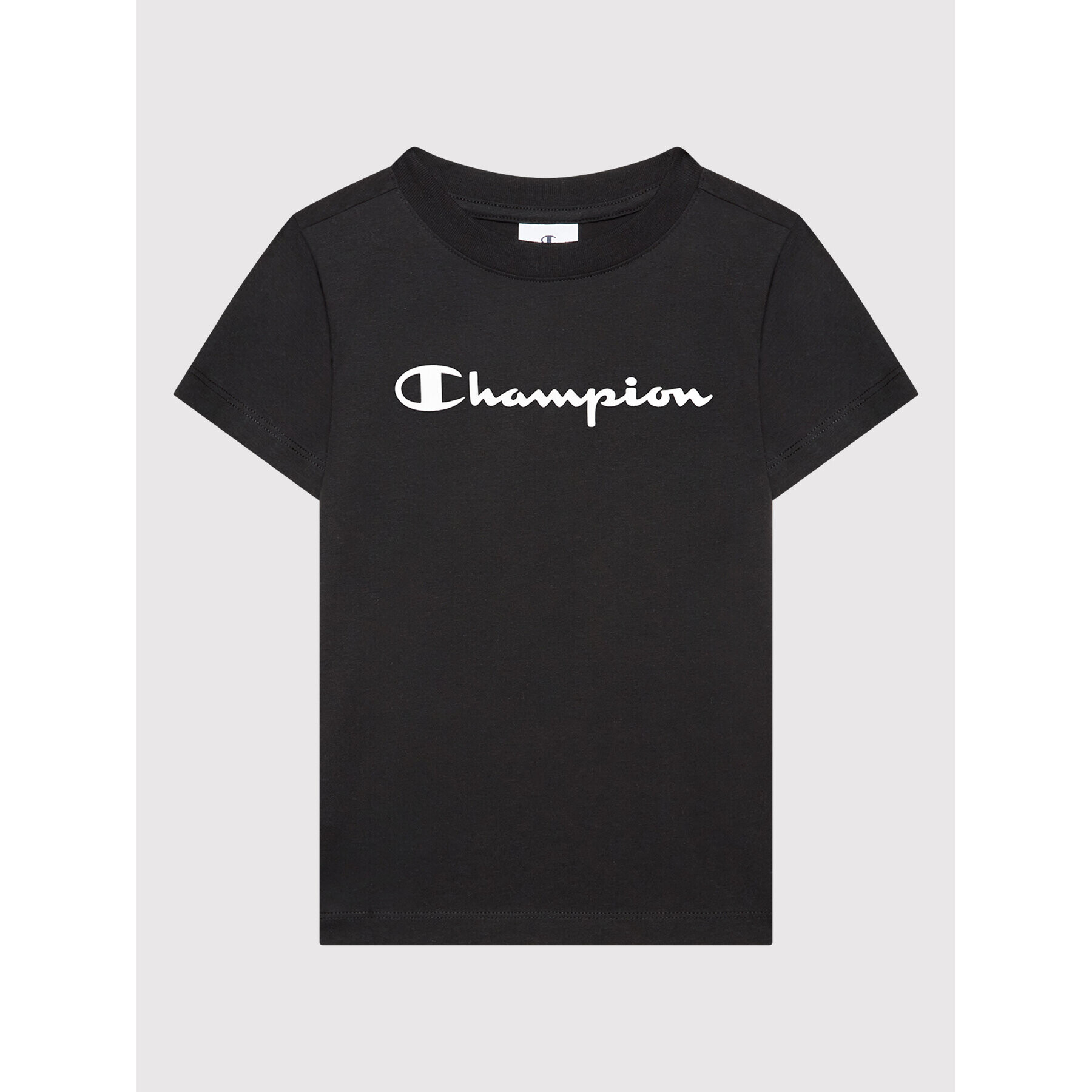 Champion Тишърт Contrast Script Logo 404541 Черен Regular Fit - Pepit.bg