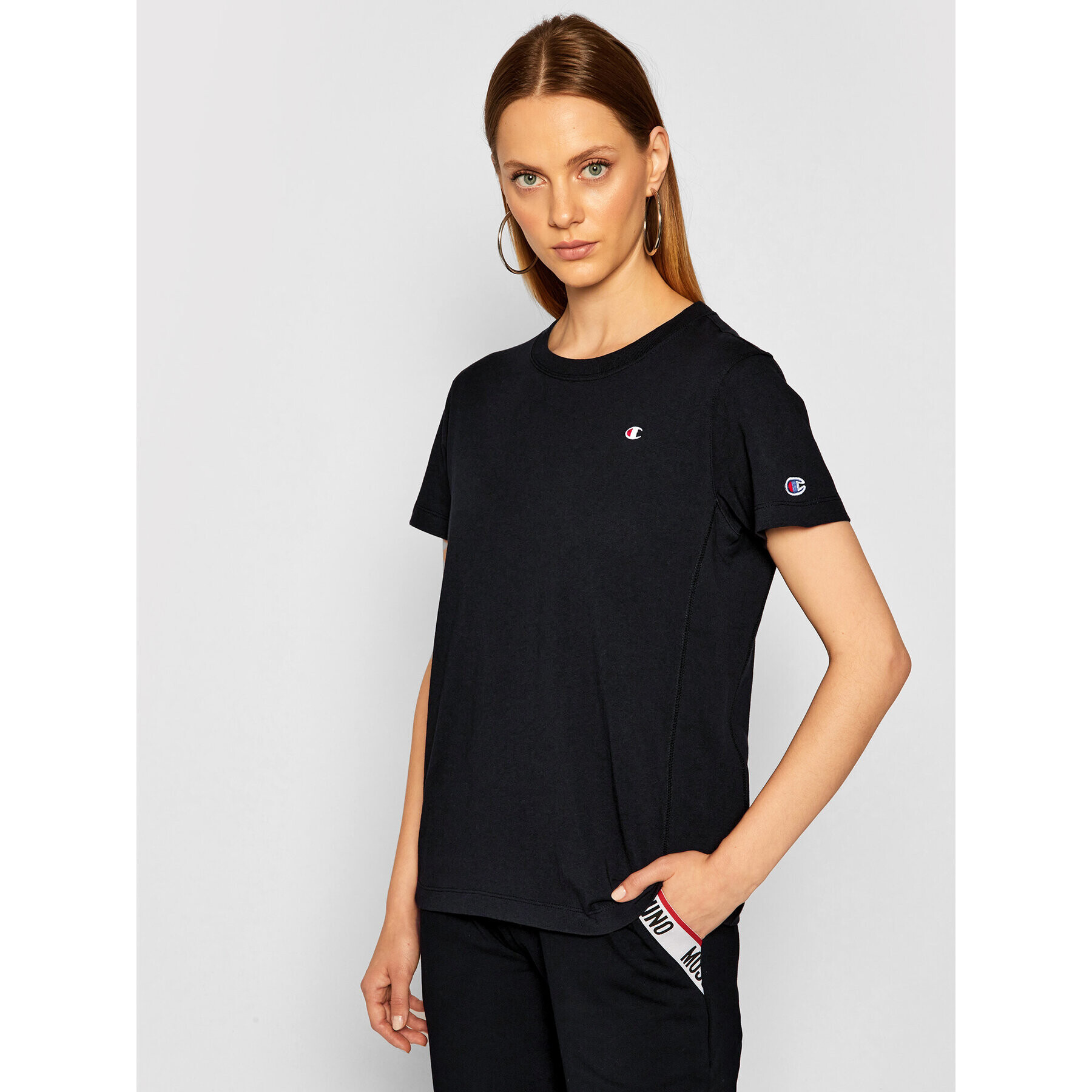 Champion Тишърт Crewneck 113360 Черен Regular Fit - Pepit.bg