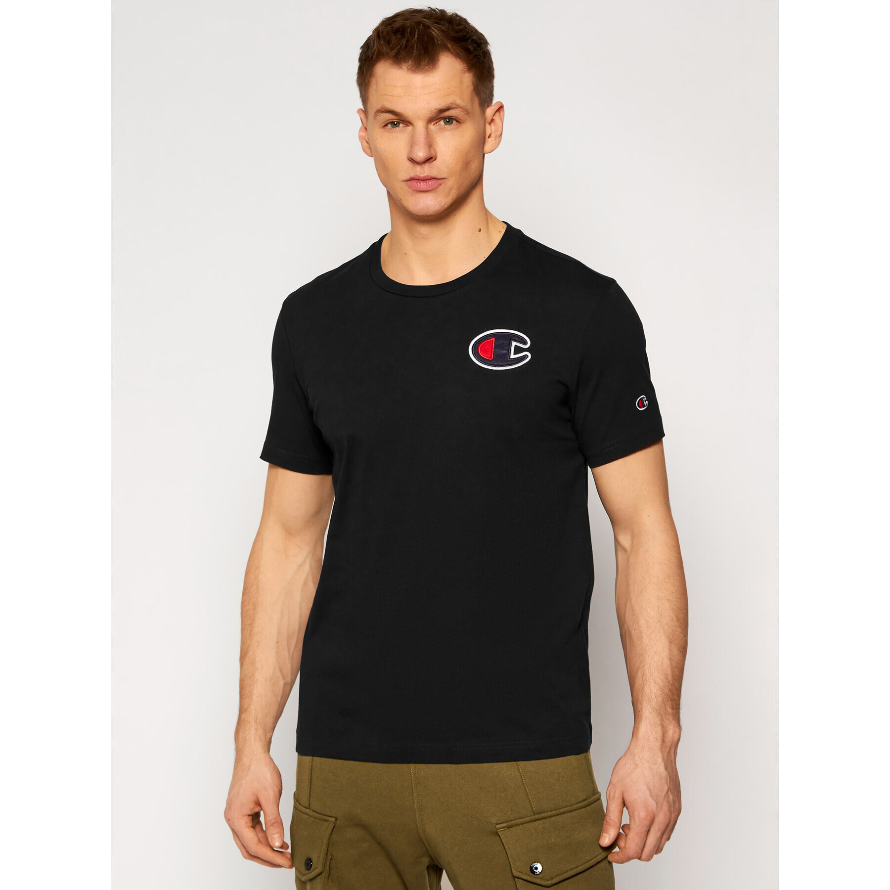 Champion Тишърт Crewneck 214195 Черен Comfort Fit - Pepit.bg