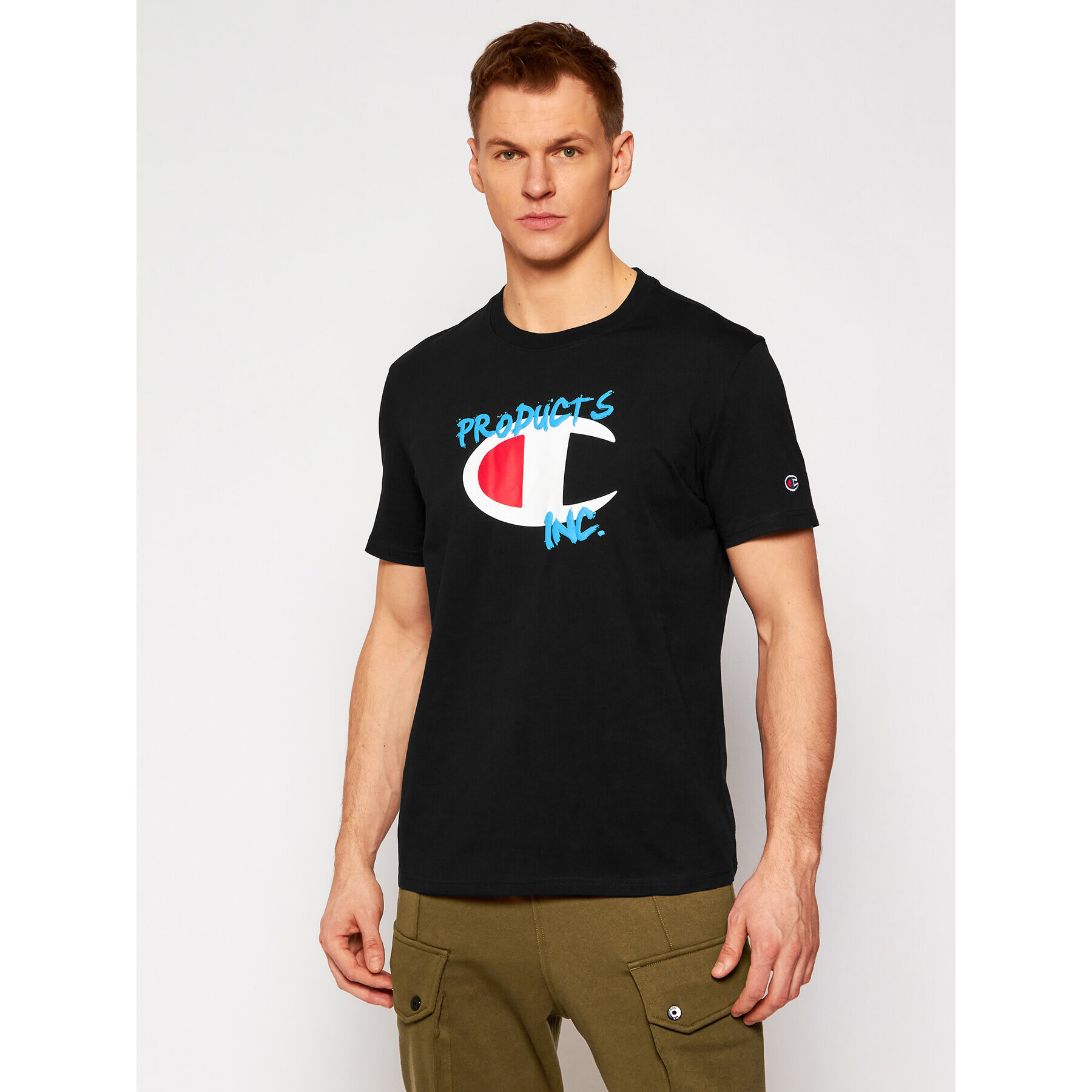 Champion Тишърт Crewneck 214344 Черен Comfort Fit - Pepit.bg
