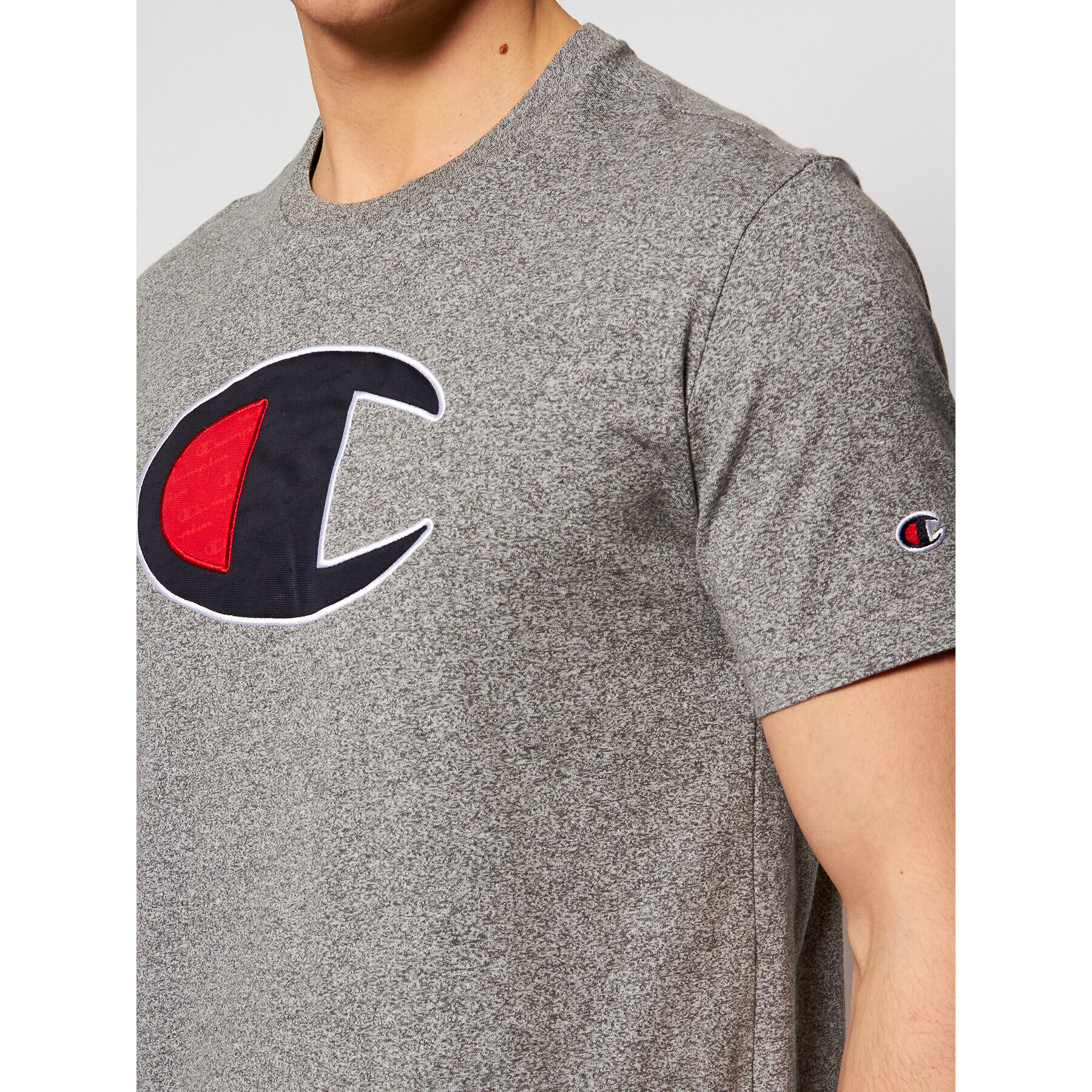 Champion Тишърт Crewneck 214405 Сив Comfort Fit - Pepit.bg