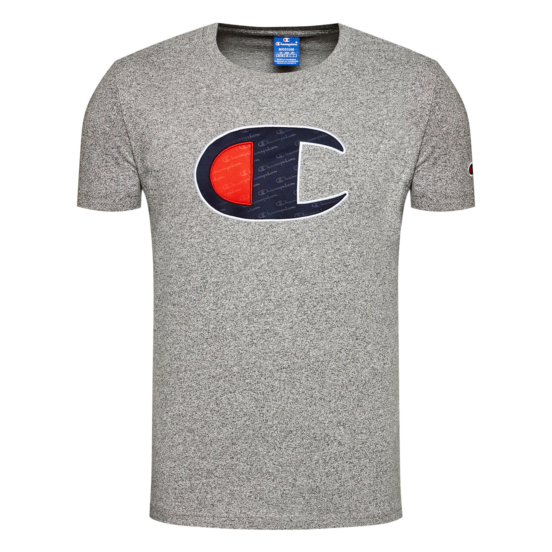 Champion Тишърт Crewneck 214405 Сив Comfort Fit - Pepit.bg