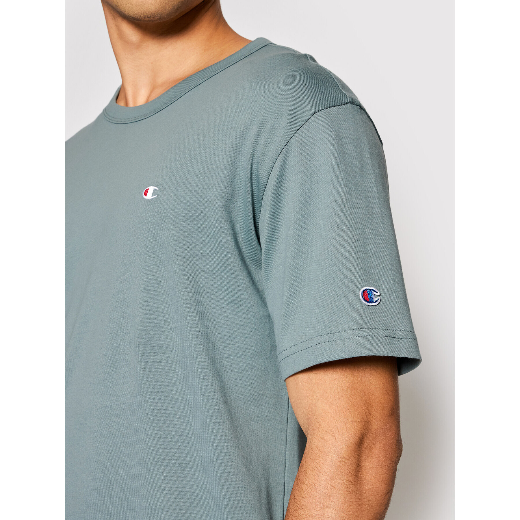 Champion Тишърт Crewneck 216545 Сив Regular Fit - Pepit.bg