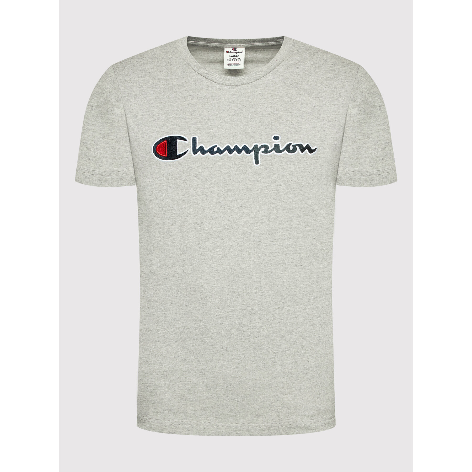 Champion Тишърт Crewneck 217814 Сив Regular Fit - Pepit.bg