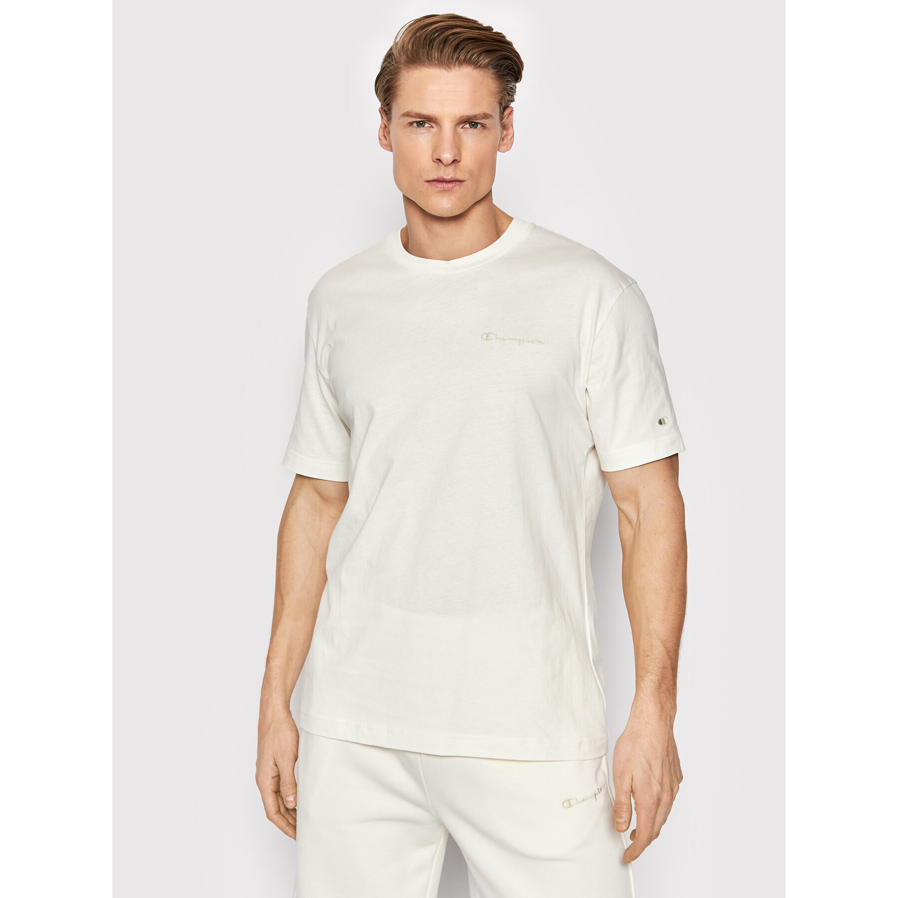 Champion Тишърт Eco-Future 217406 Бежов Custom Fit - Pepit.bg