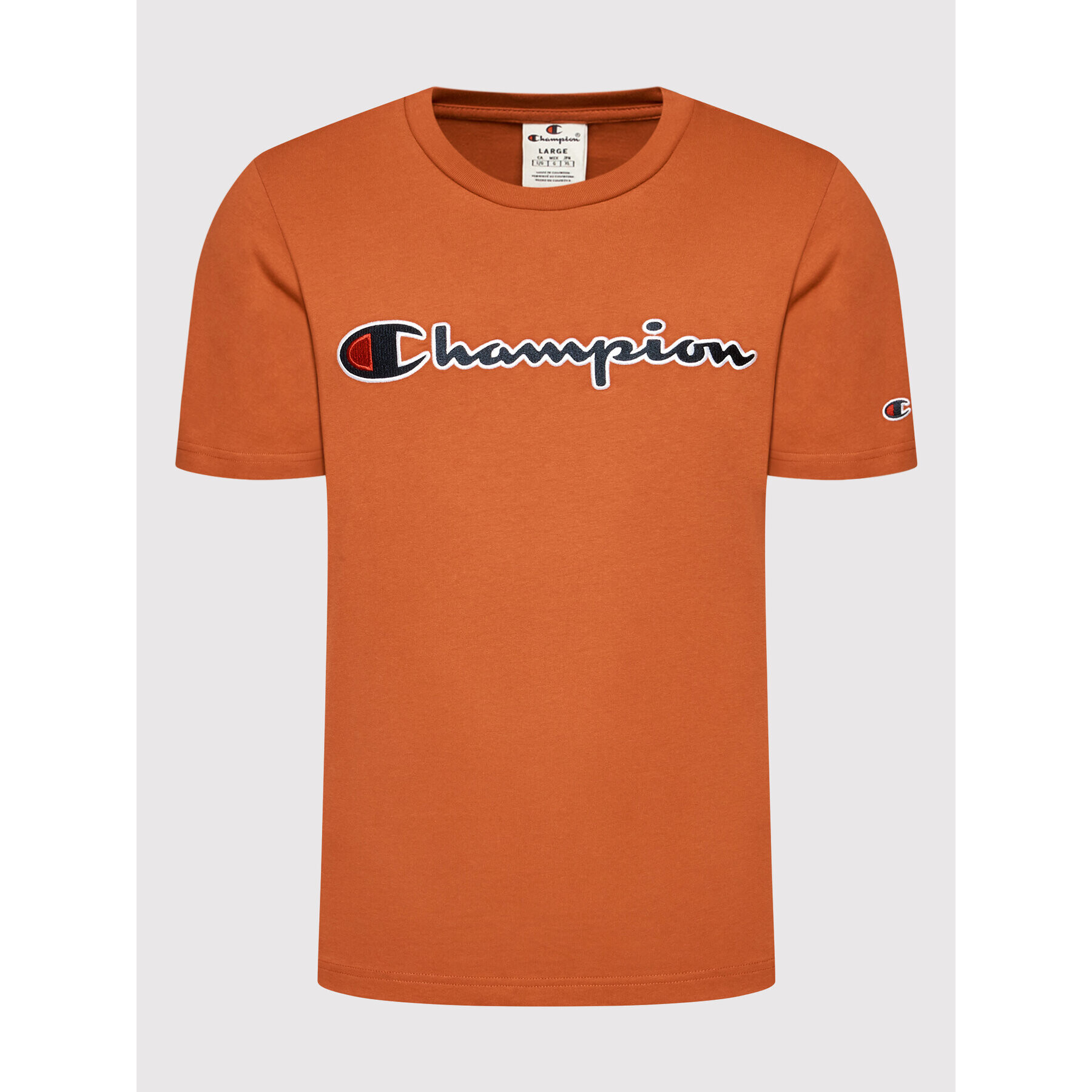 Champion Тишърт Embroidered 217814 Оранжев Comfort Fit - Pepit.bg