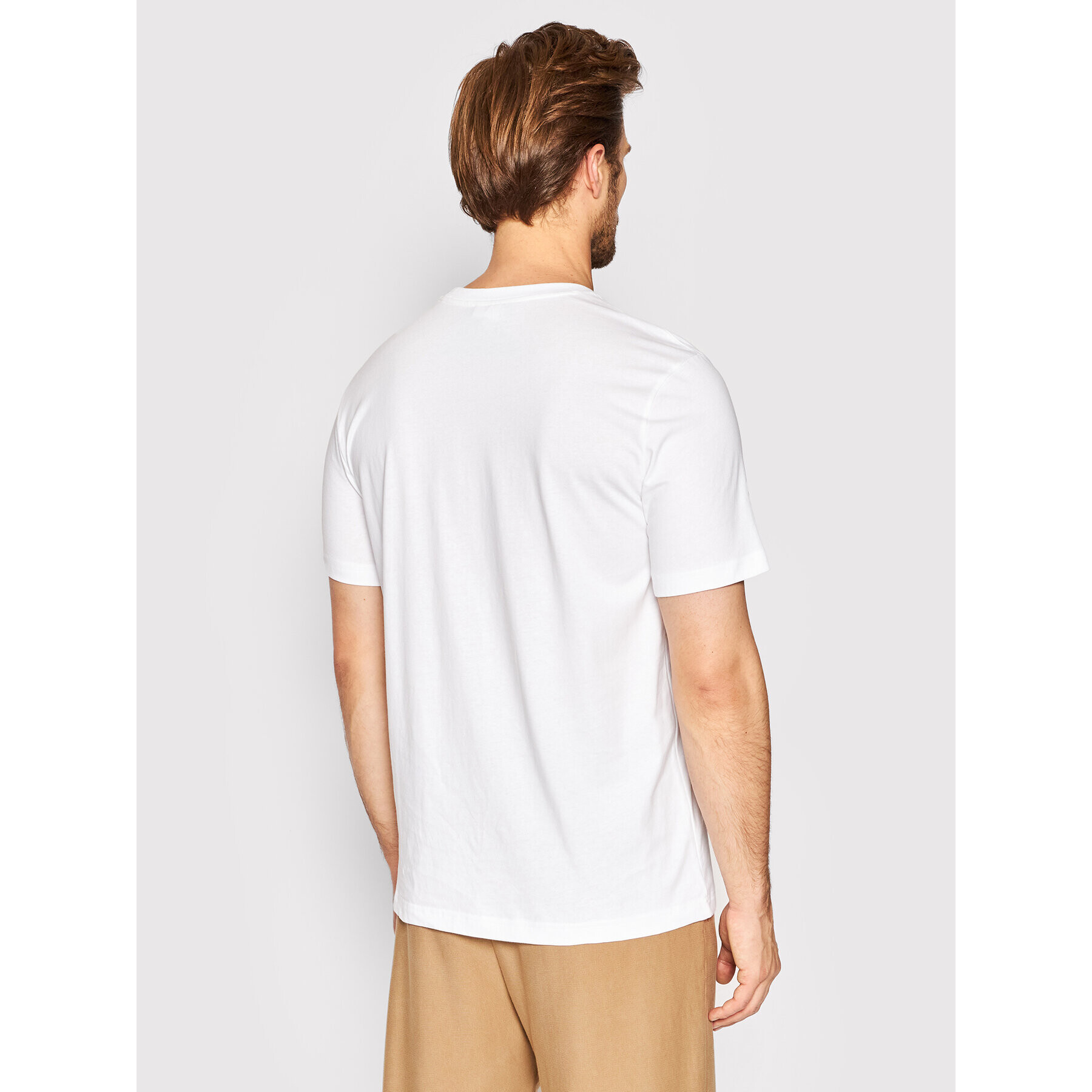 Champion Тишърт Embroidered Script Logo 217813 Бял Regular Fit - Pepit.bg