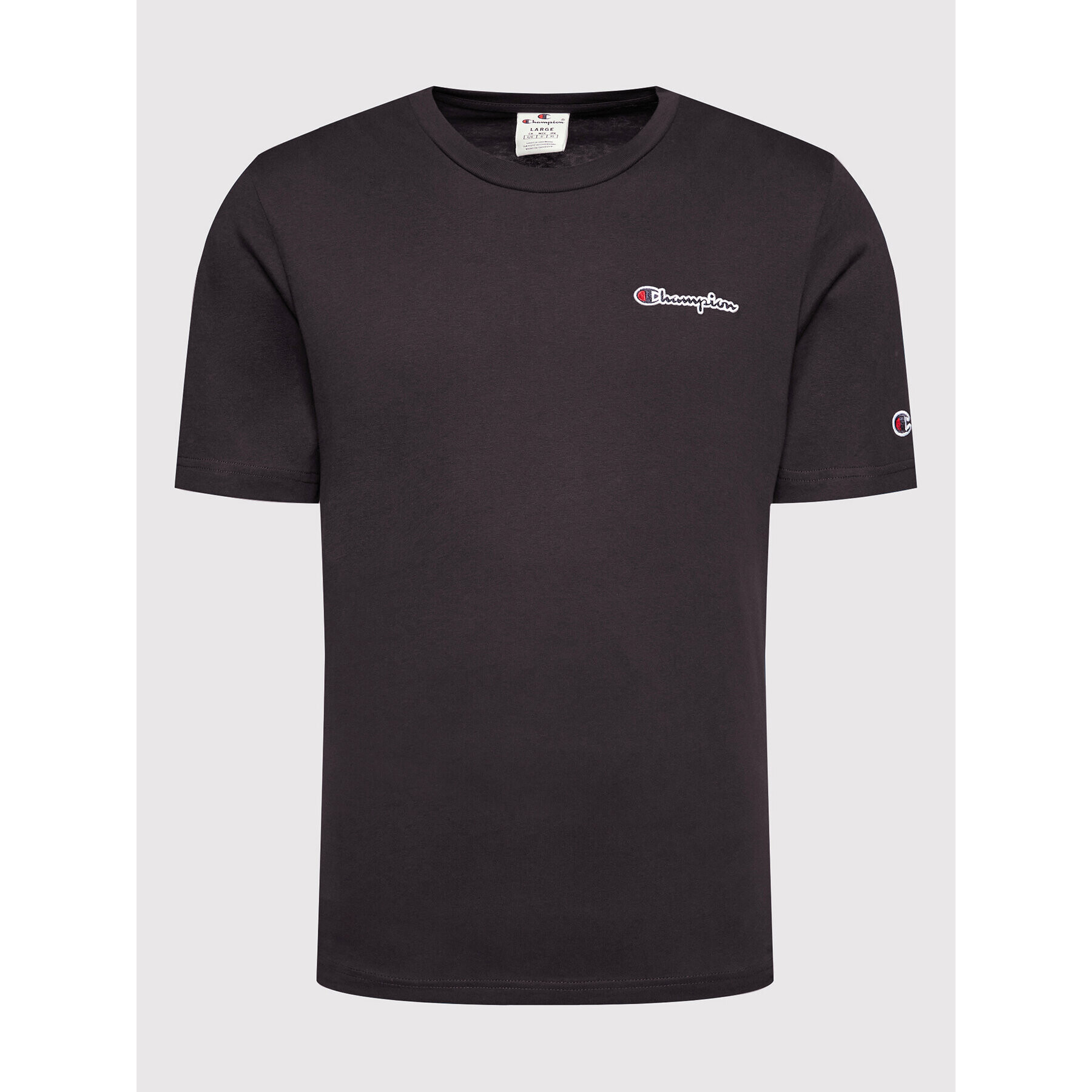 Champion Тишърт Embroidered Script Logo 217813 Черен Comfort Fit - Pepit.bg