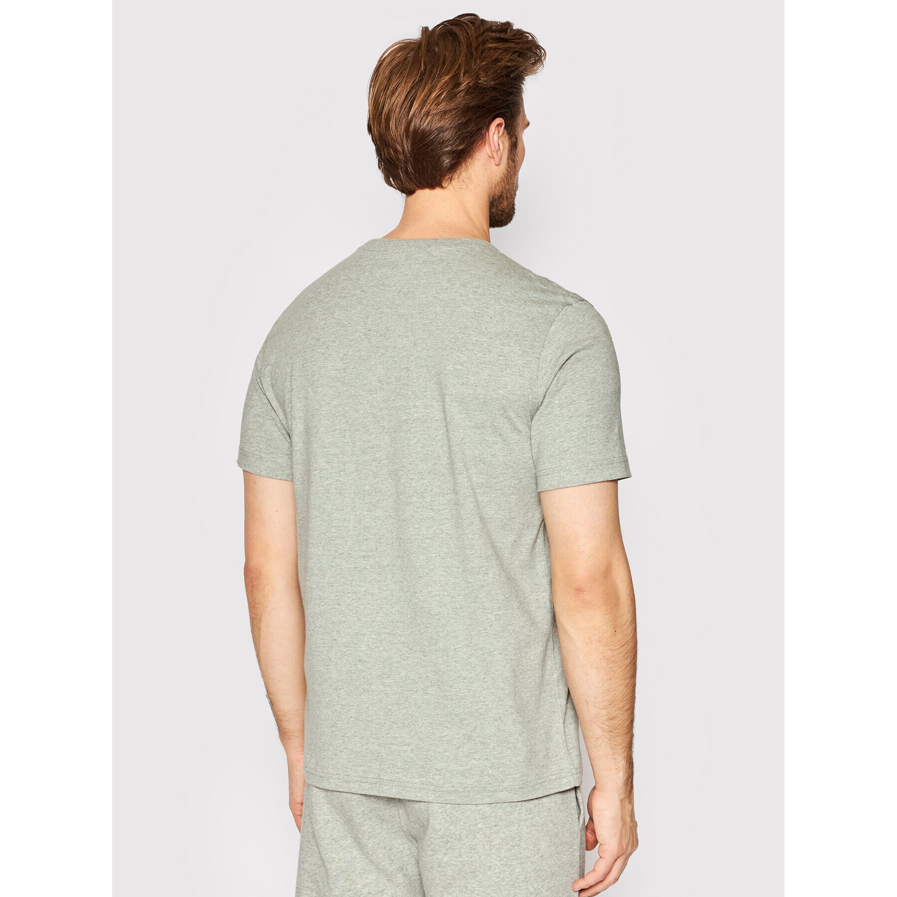 Champion Тишърт Embroidered Script Logo 217813 Сив Comfort Fit - Pepit.bg
