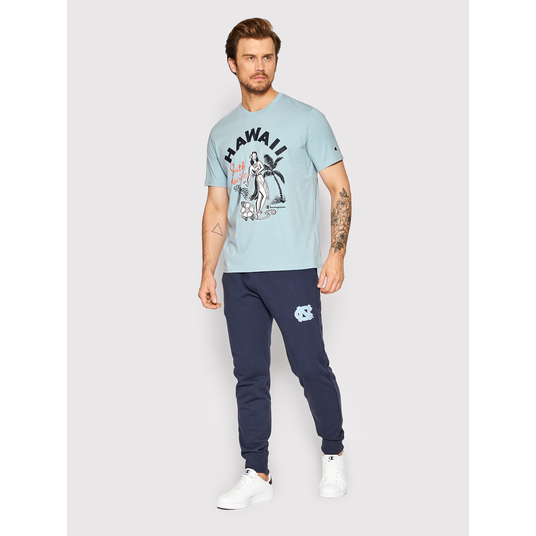 Champion Тишърт Graphic 217269 Син Comfort Fit - Pepit.bg