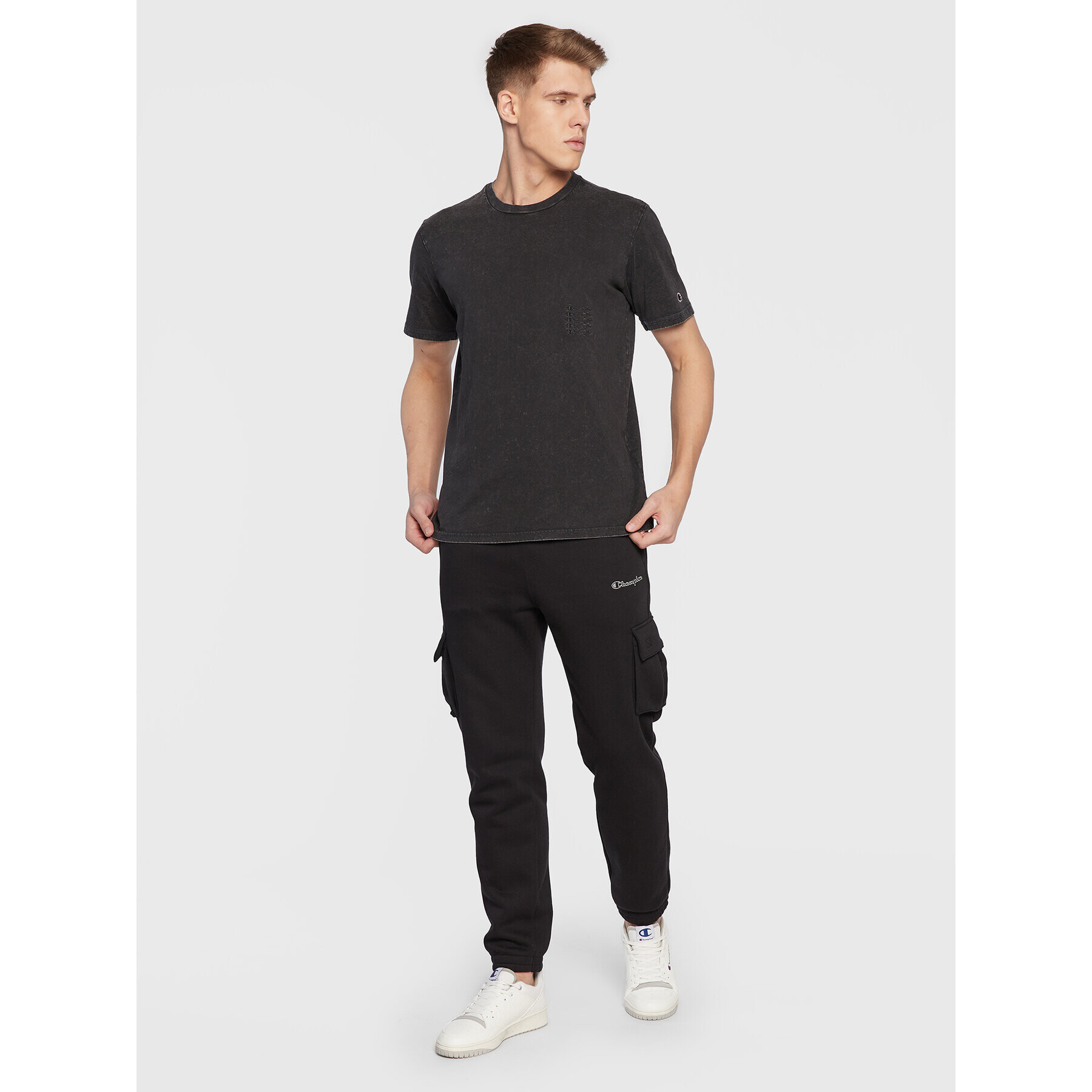 Champion Тишърт Ice-Dyed 217897 Черен Regular Fit - Pepit.bg