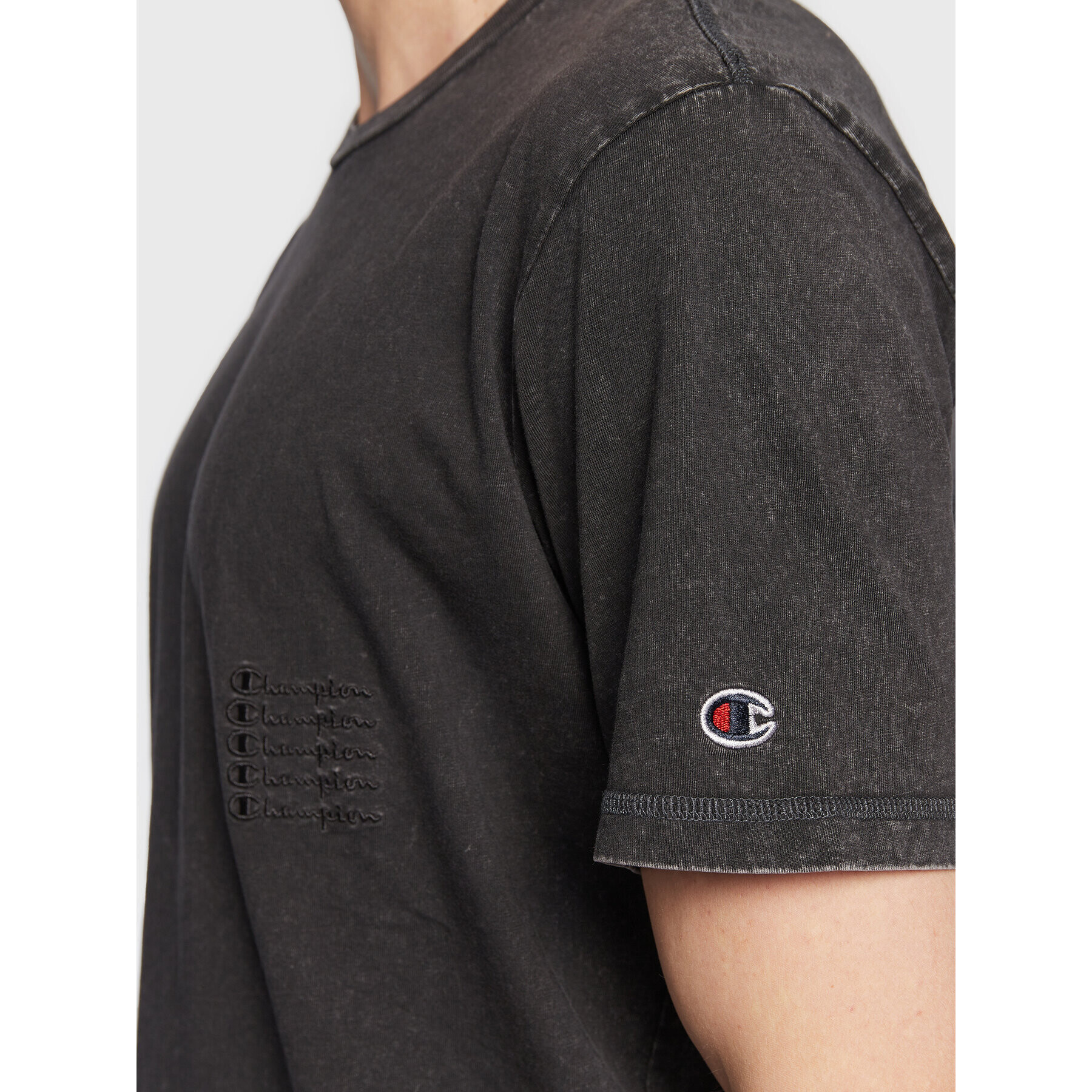 Champion Тишърт Ice-Dyed 217897 Черен Regular Fit - Pepit.bg
