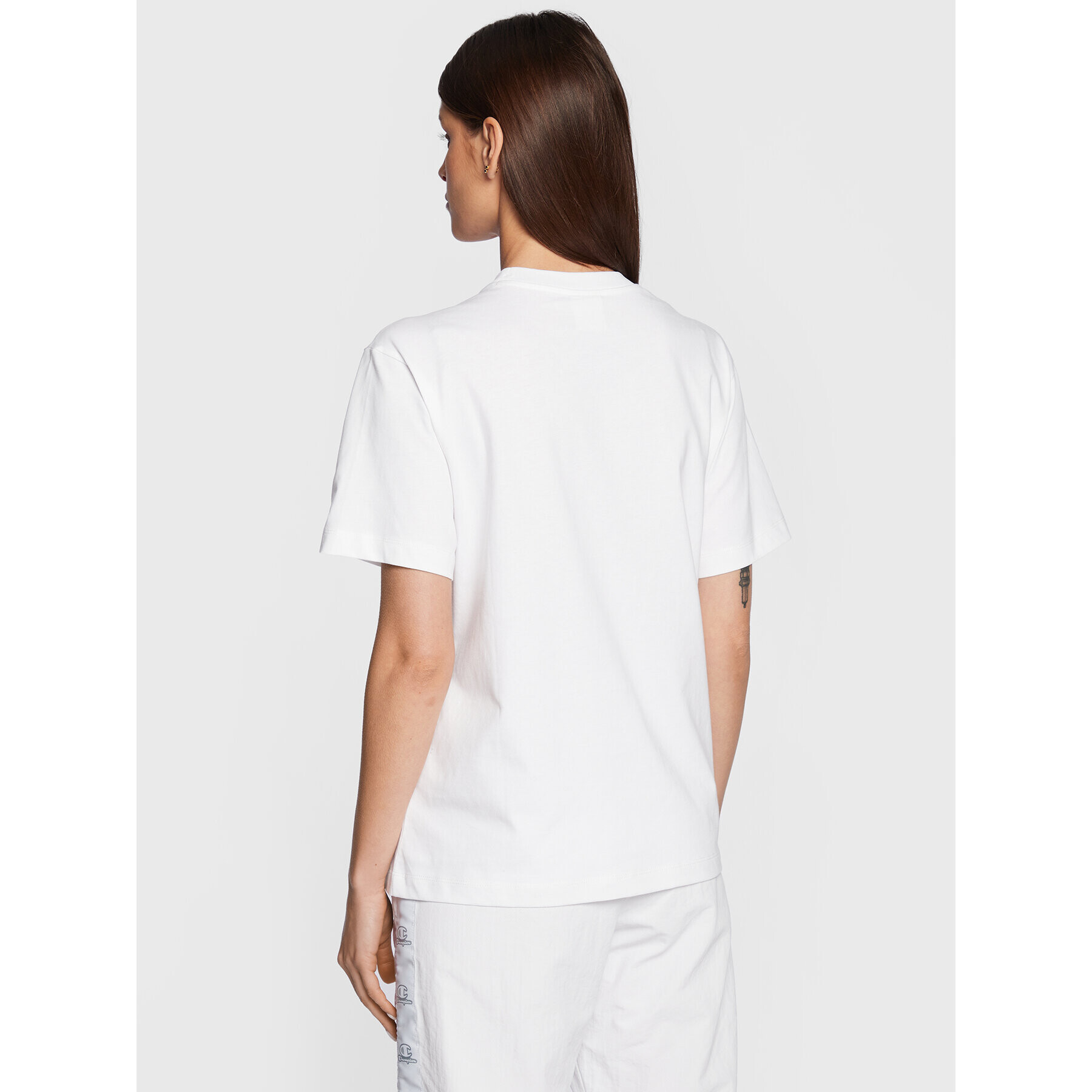 Champion Тишърт Logo 115498 Бял Regular Fit - Pepit.bg