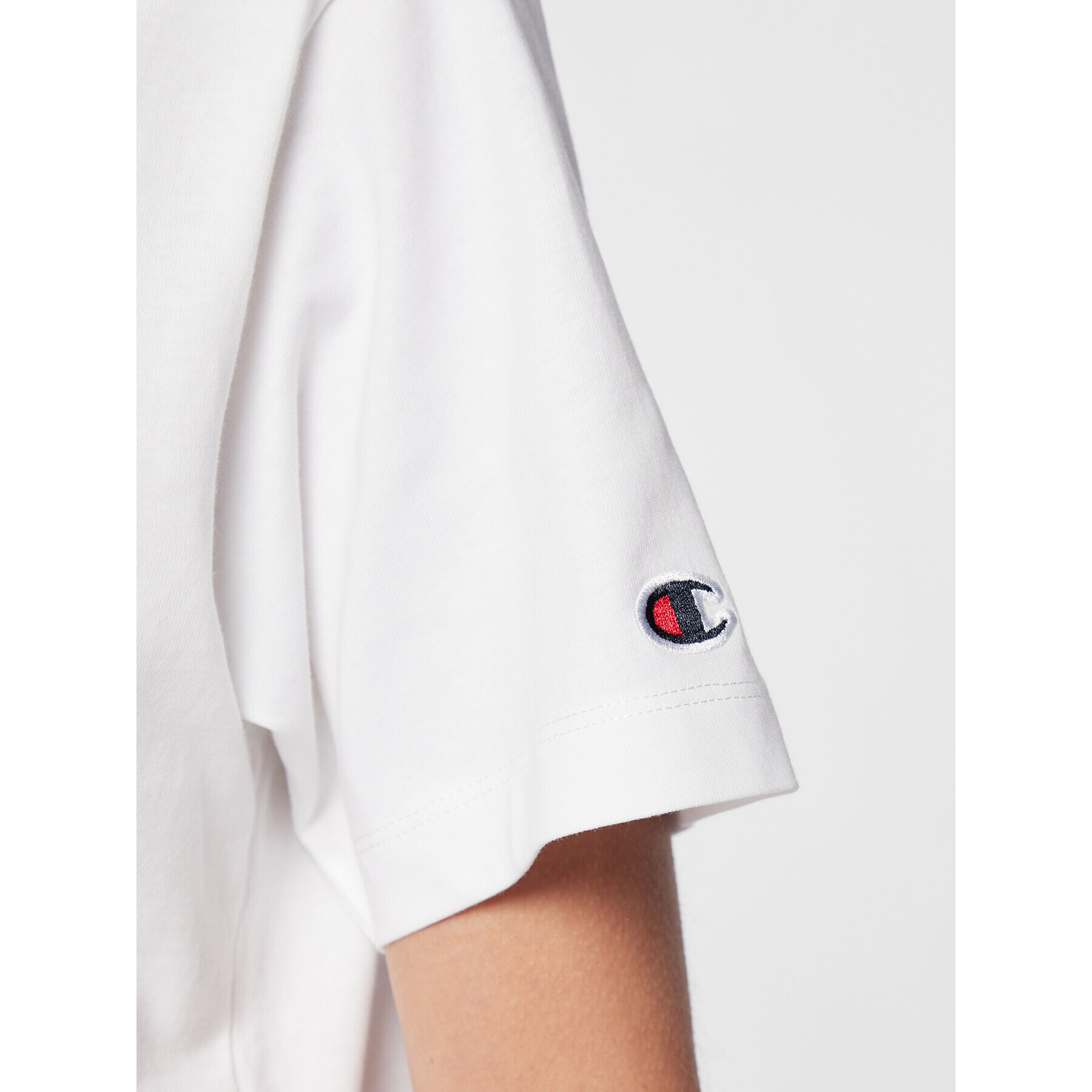 Champion Тишърт Logo 115498 Бял Regular Fit - Pepit.bg