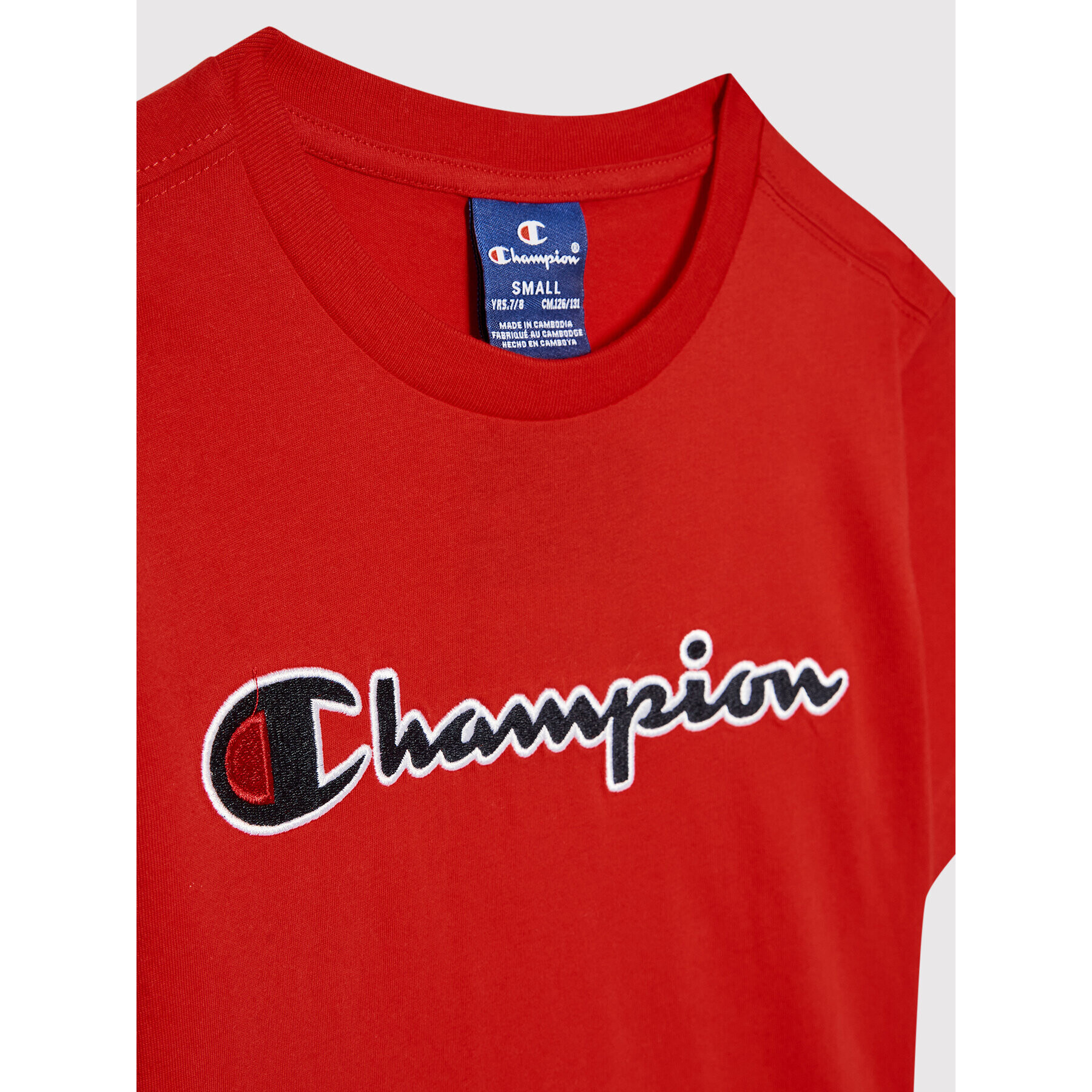 Champion Тишърт Logo 305770 Червен Regular Fit - Pepit.bg