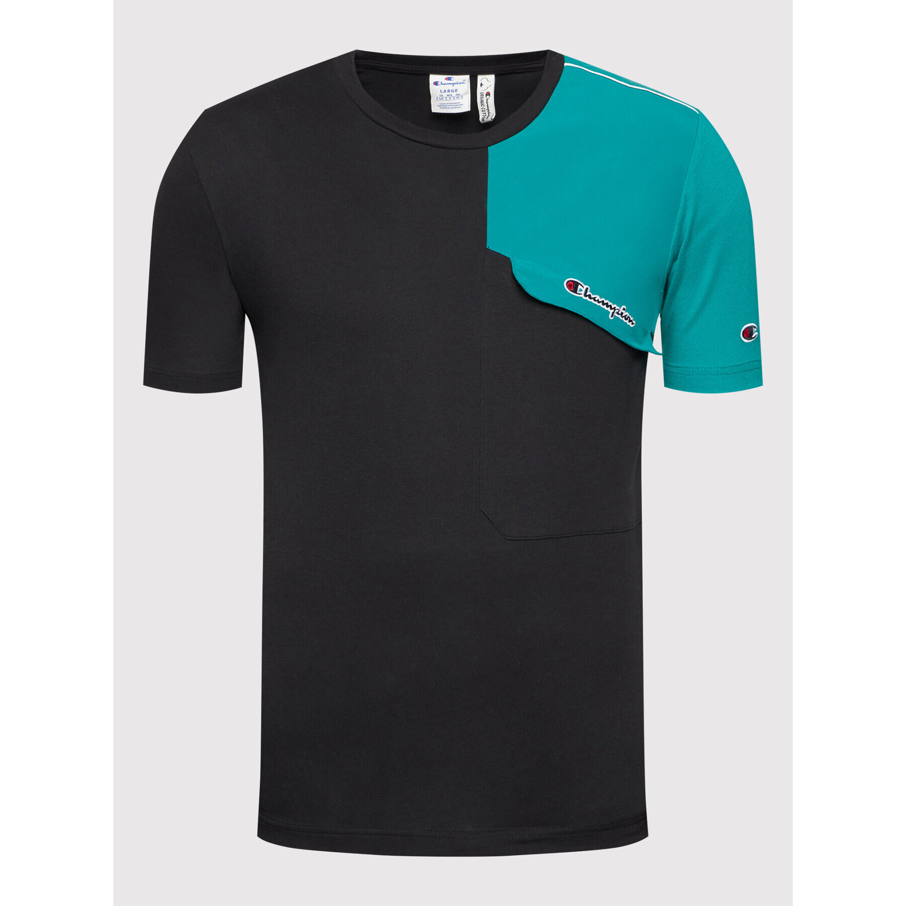 Champion Тишърт Patchwork 216558 Черен Comfort Fit - Pepit.bg