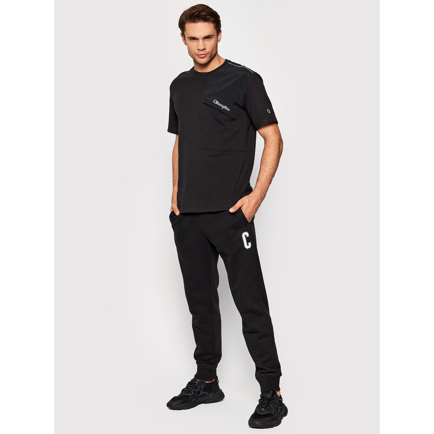 Champion Тишърт Patchwork 216558 Черен Regular Fit - Pepit.bg