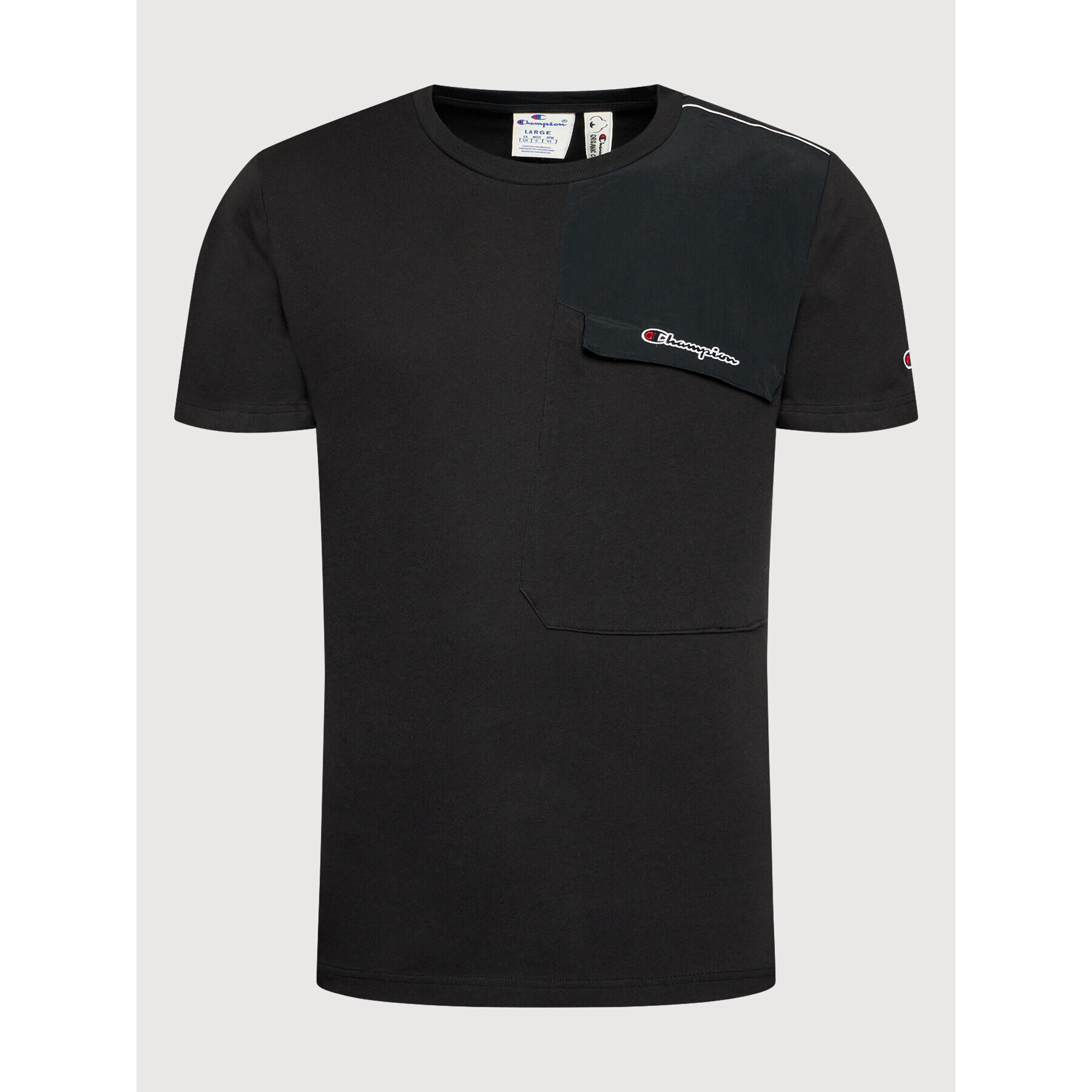 Champion Тишърт Patchwork 216558 Черен Regular Fit - Pepit.bg