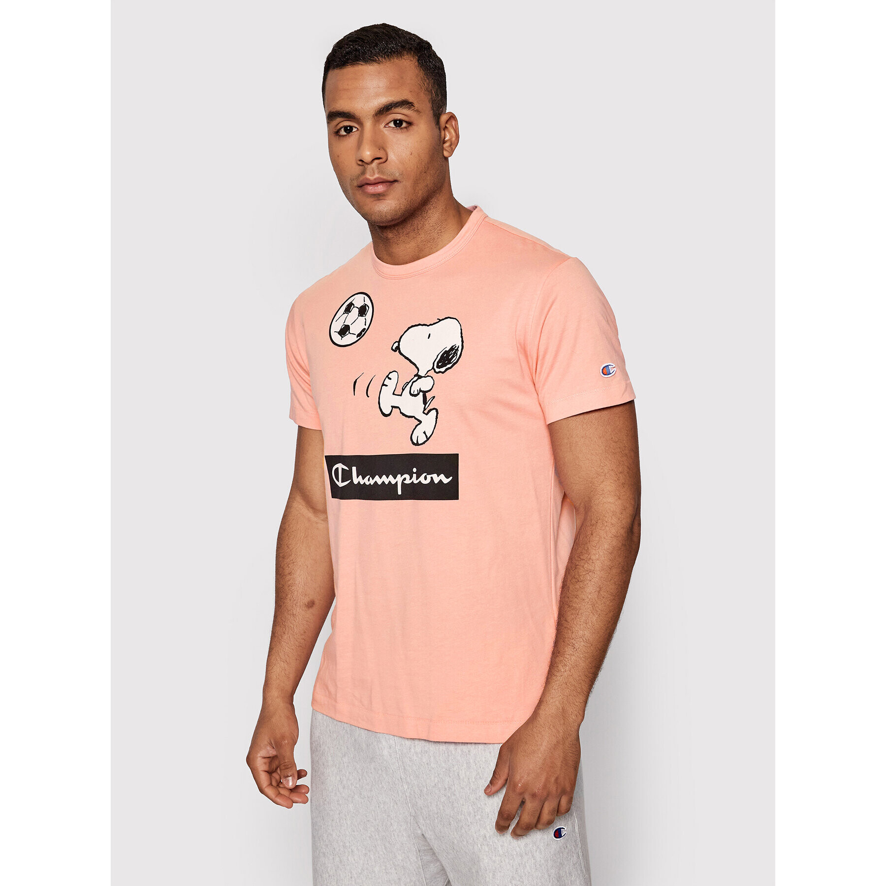 Champion Тишърт Peanuts™ Graphic 217808 Розов Regular Fit - Pepit.bg