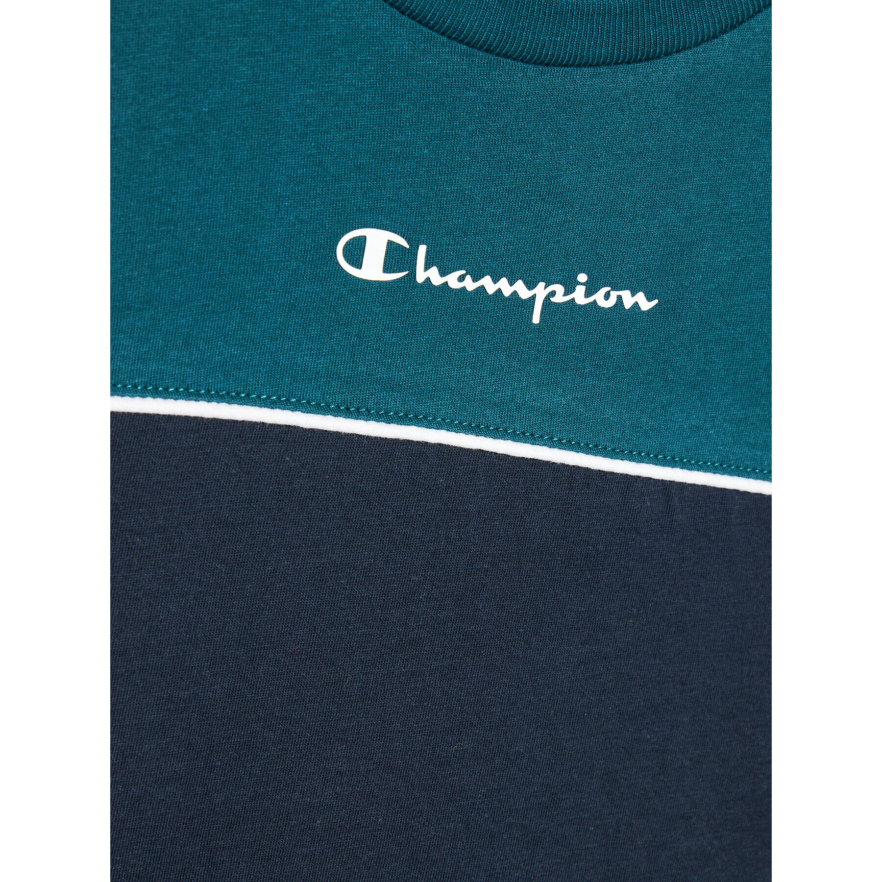 Champion Тишърт Piping Block 306148 Тъмносин Regular Fit - Pepit.bg