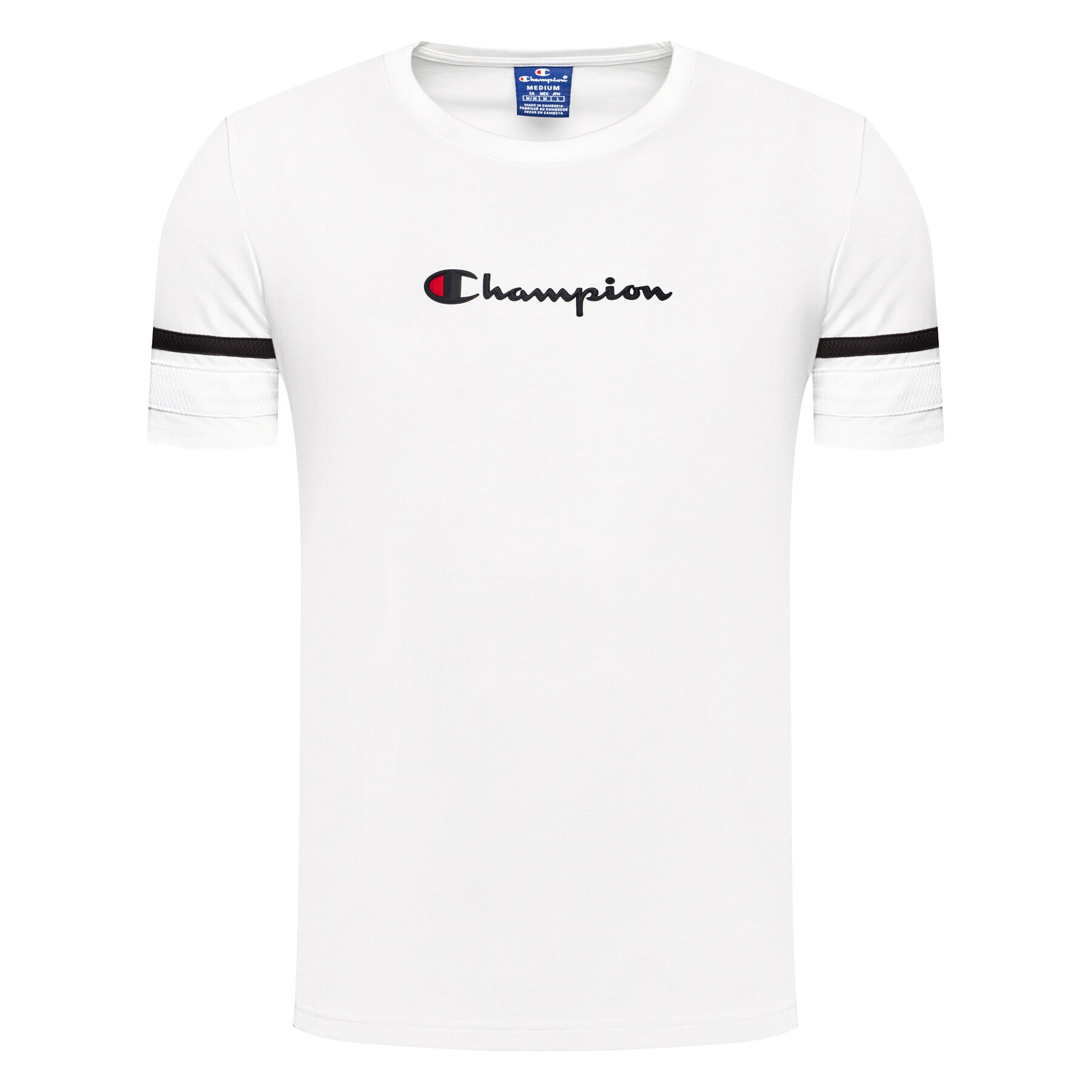 Champion Тишърт Scripe Detail Script Logo 214267 Бял Comfort Fit - Pepit.bg